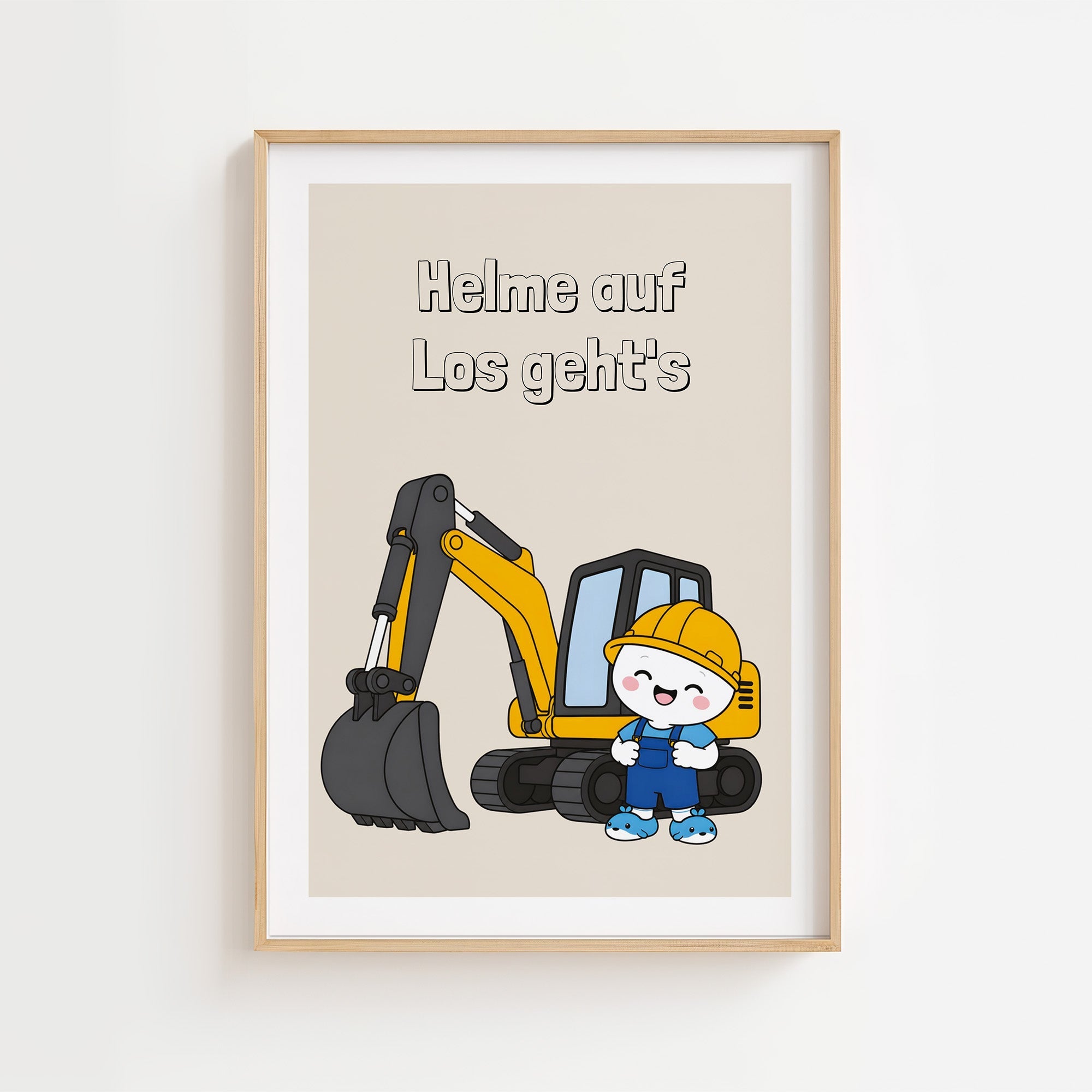 Baggerposter | Helm auf, los geht's! poster