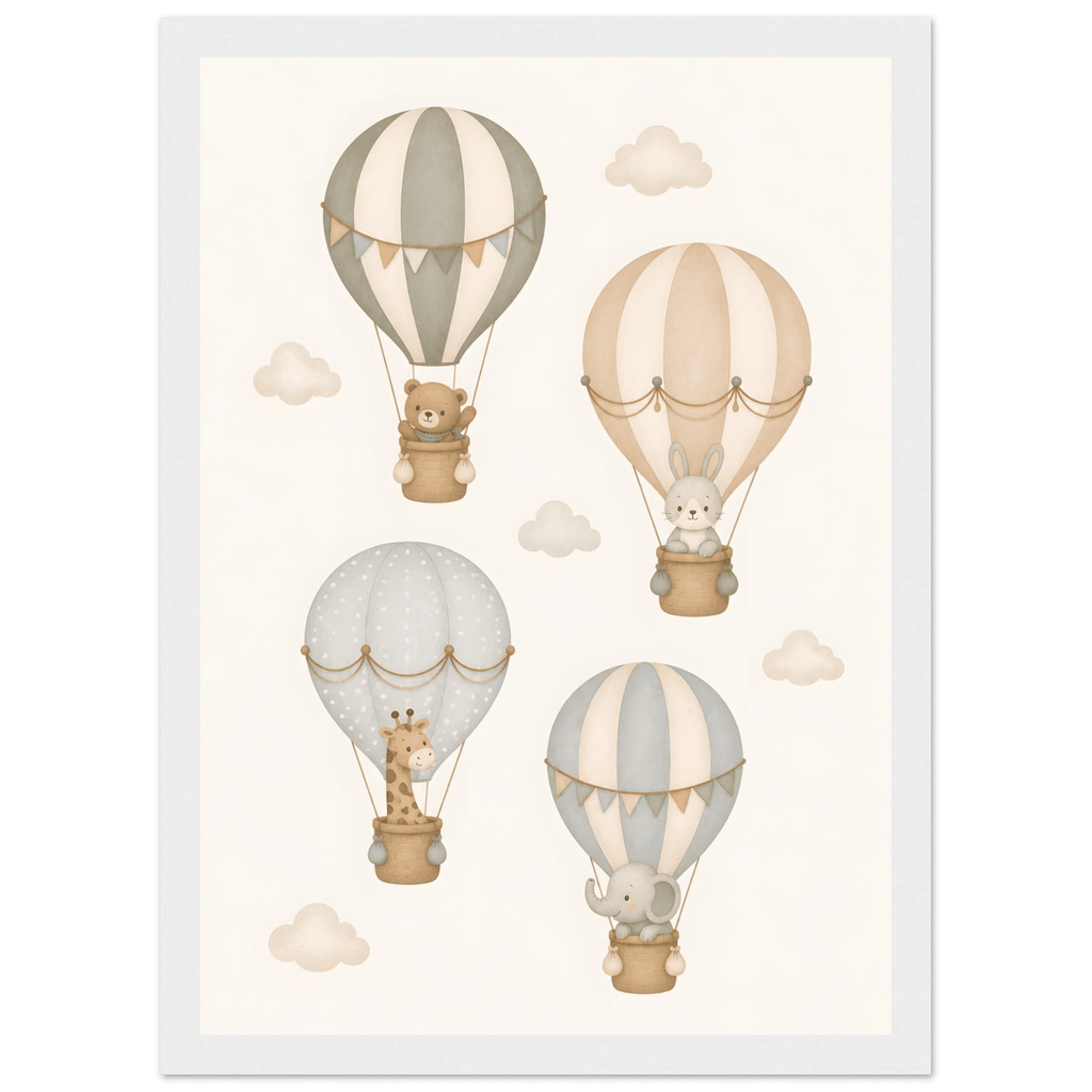 Djur i luftballonger barnposter poster