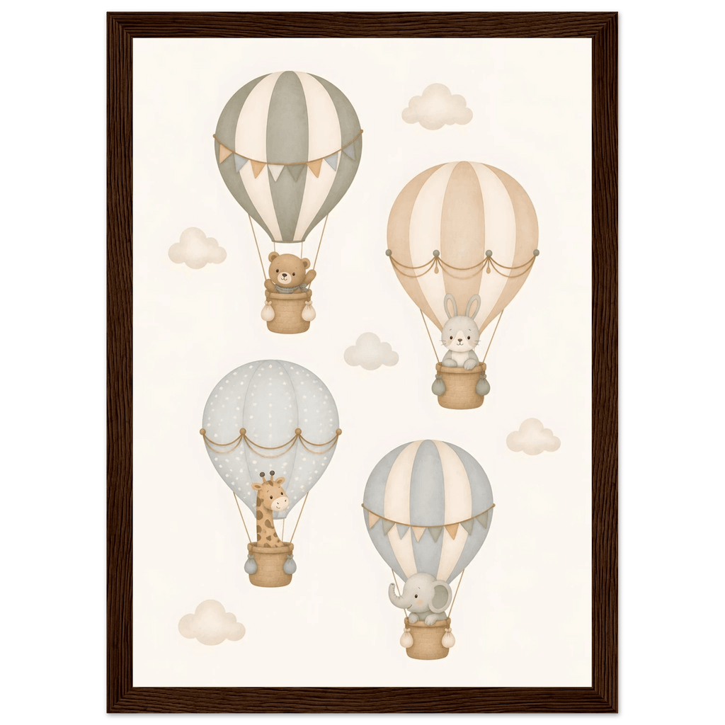 Djur i luftballonger barnposter poster