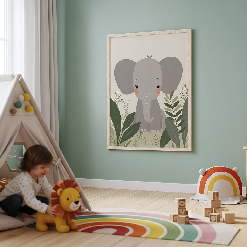 Elefant i djungeln poster poster
