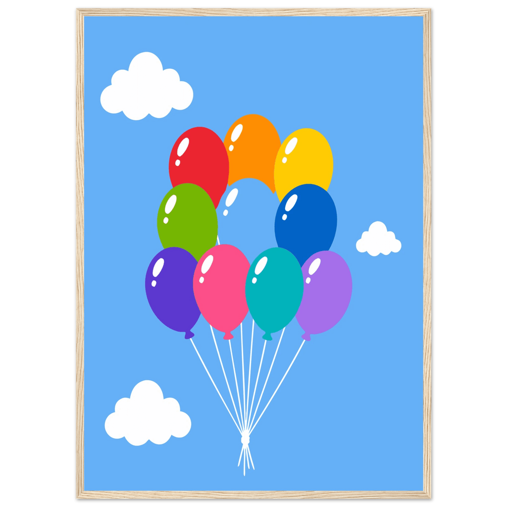 Färgglada ballonger poster poster