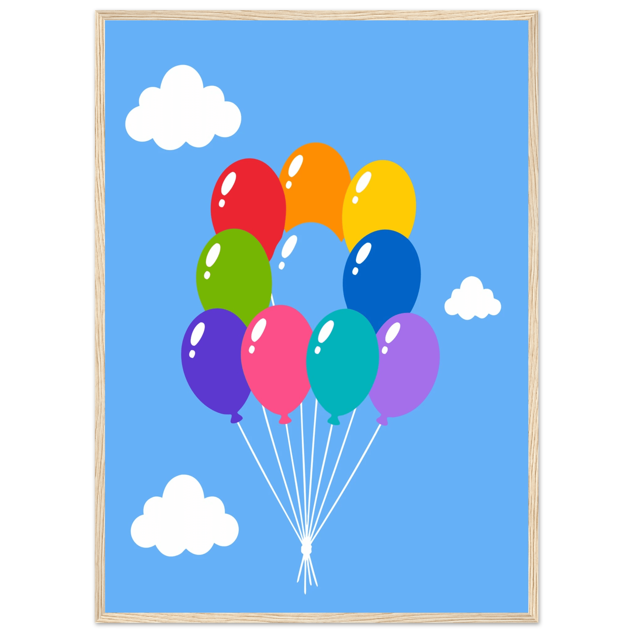 Färgglada ballonger poster poster