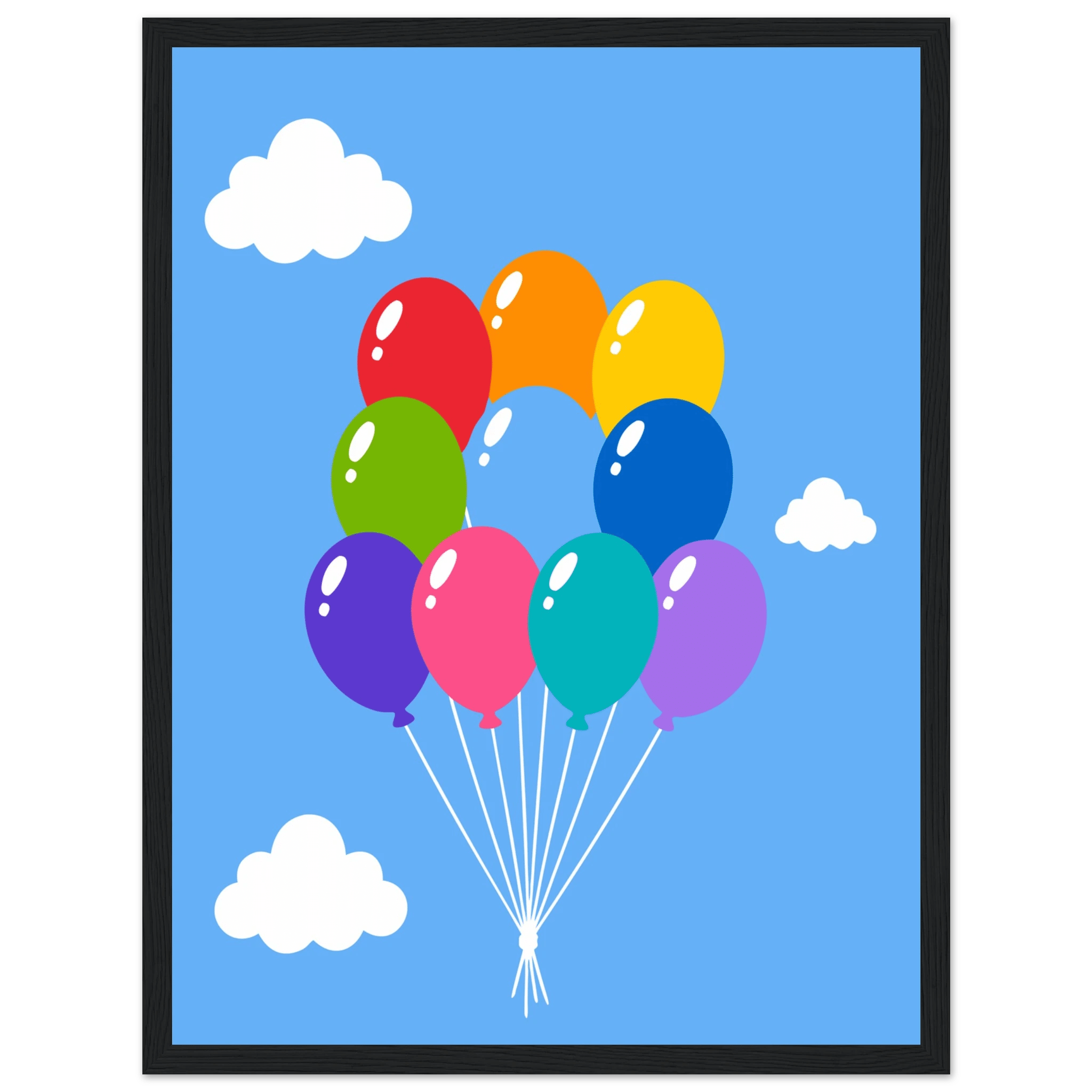 Färgglada ballonger poster poster