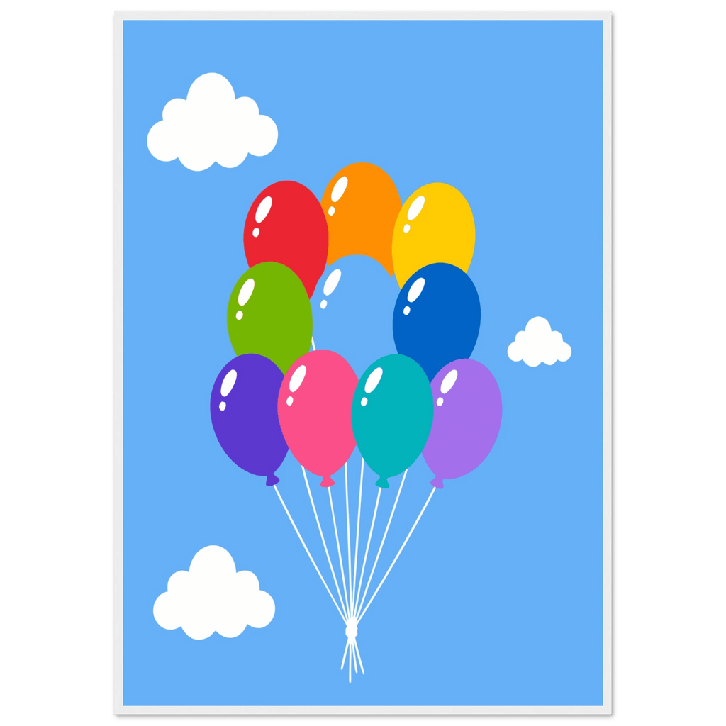 Färgglada ballonger poster poster
