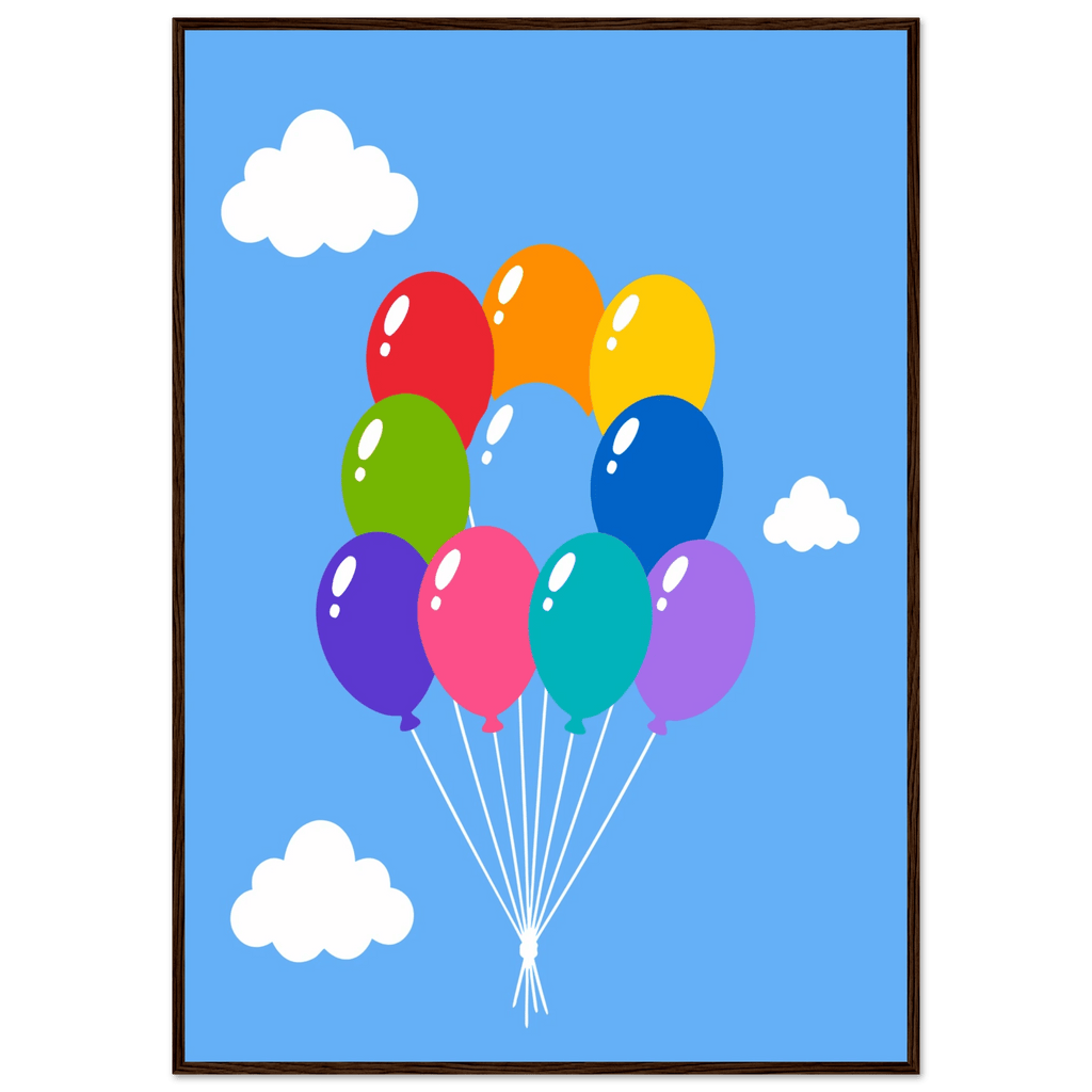 Färgglada ballonger poster poster