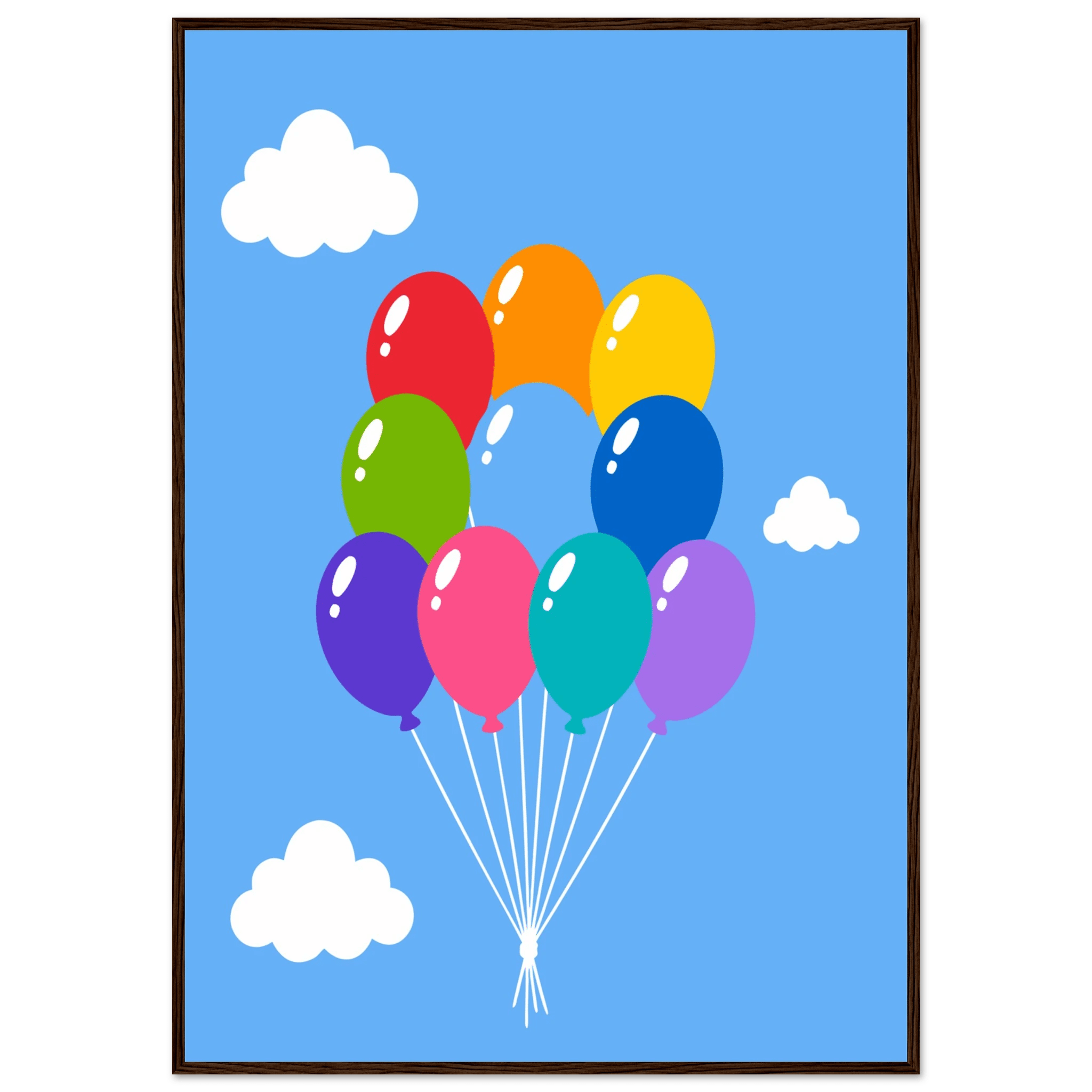 Färgglada ballonger poster poster