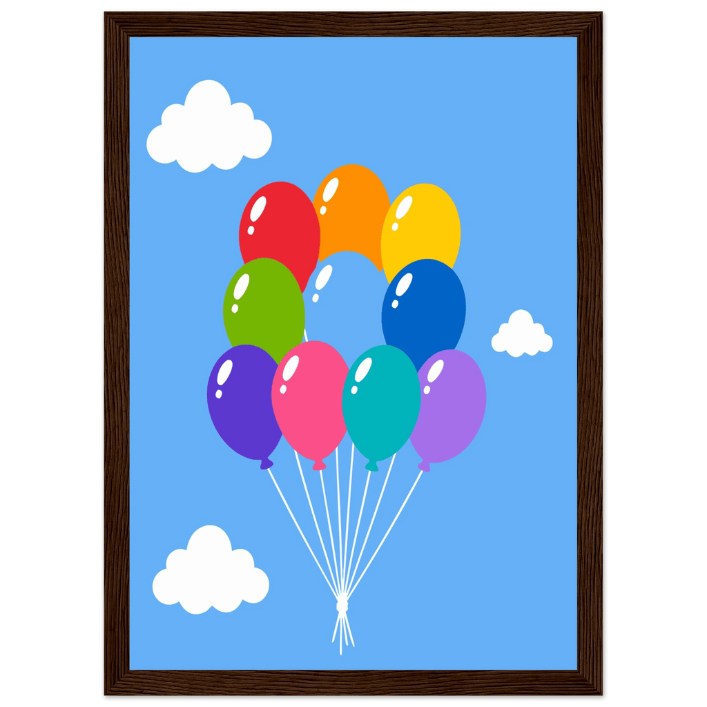 Färgglada ballonger poster poster