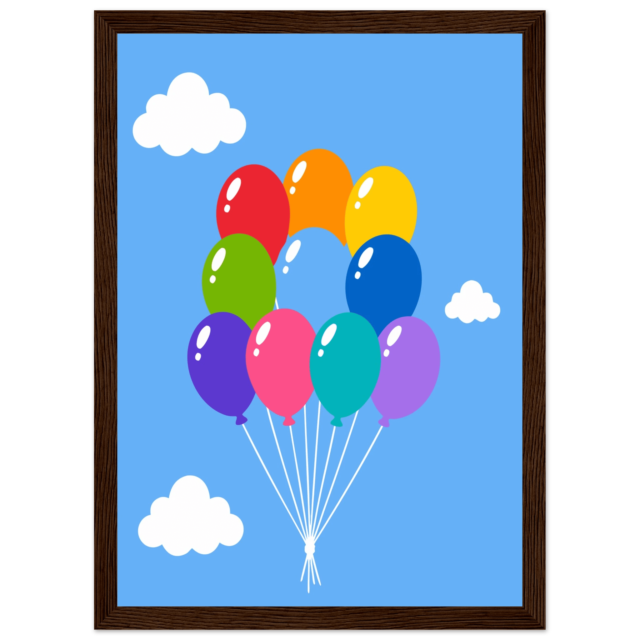 Färgglada ballonger poster poster