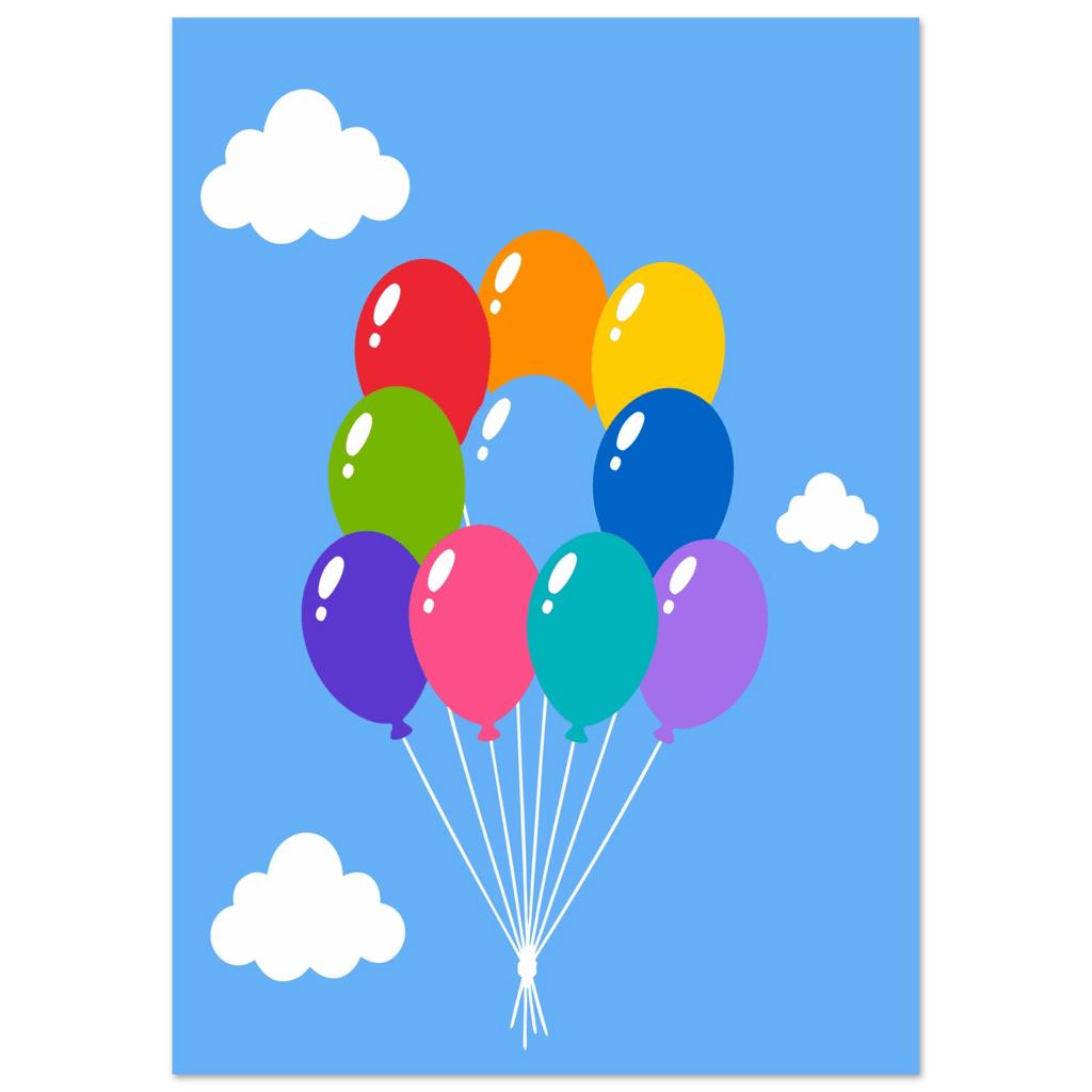 Färgglada ballonger poster poster