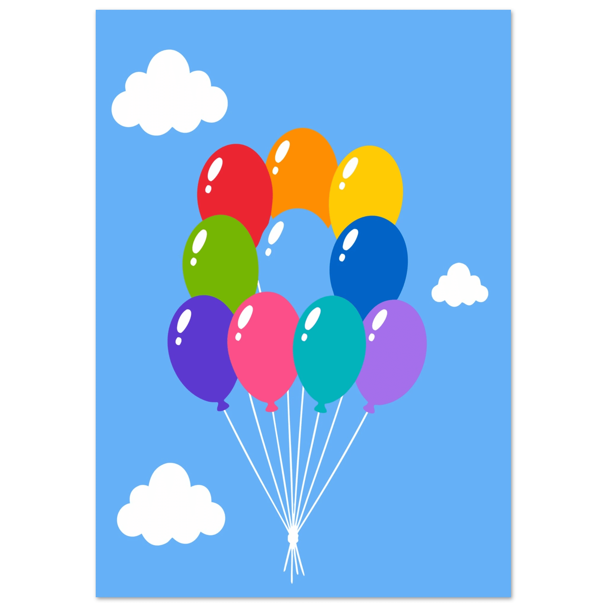 Färgglada ballonger poster poster