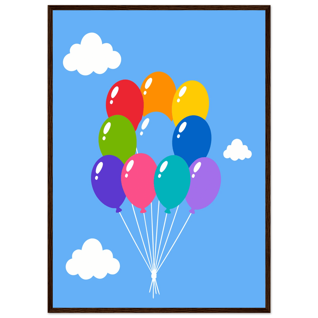 Färgglada ballonger poster poster