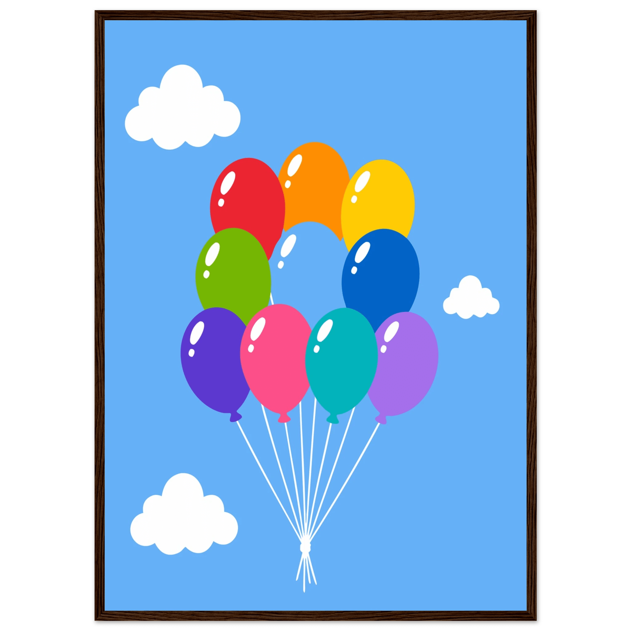 Färgglada ballonger poster poster