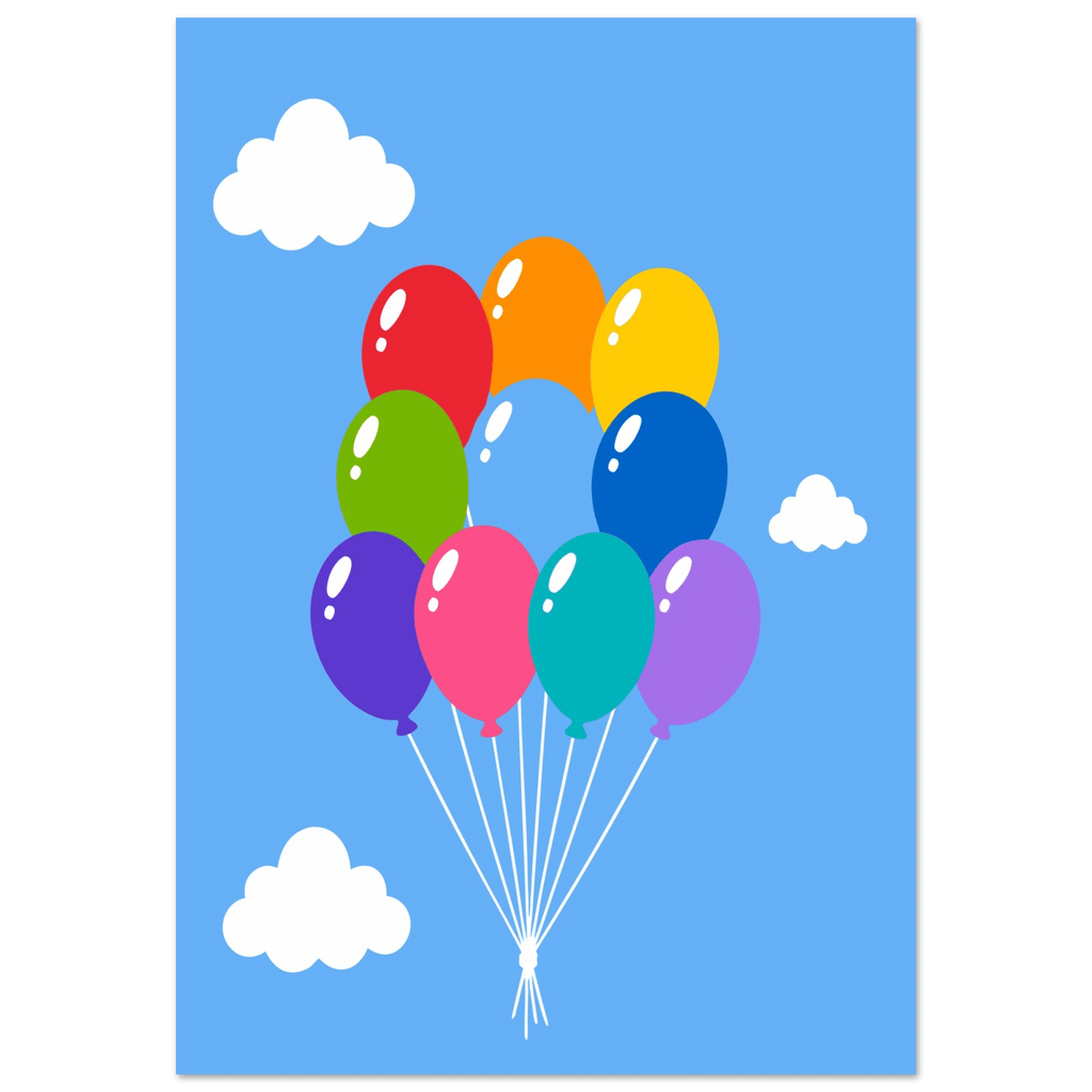 Färgglada ballonger poster poster