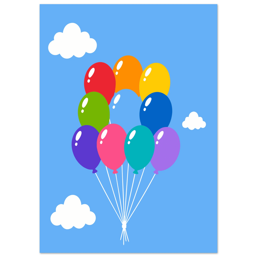 Färgglada ballonger poster poster