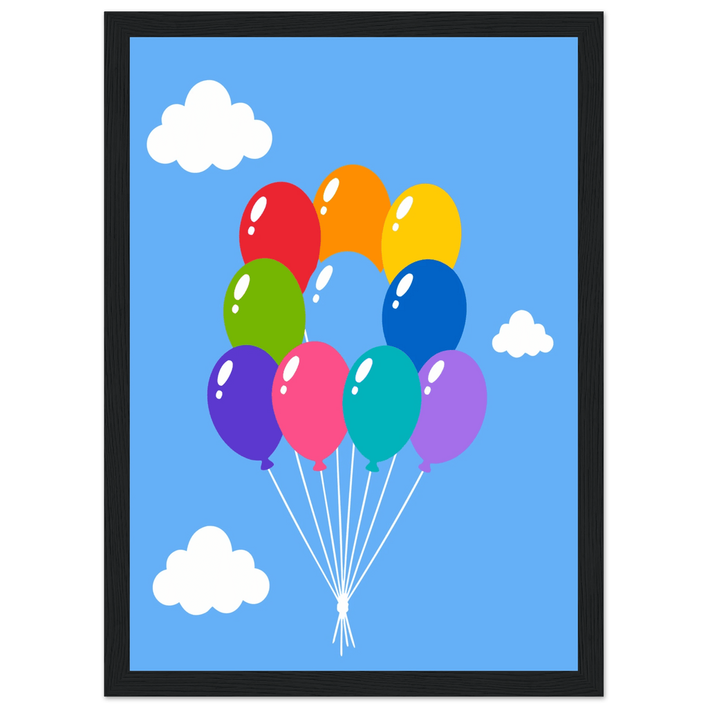 Färgglada ballonger poster poster