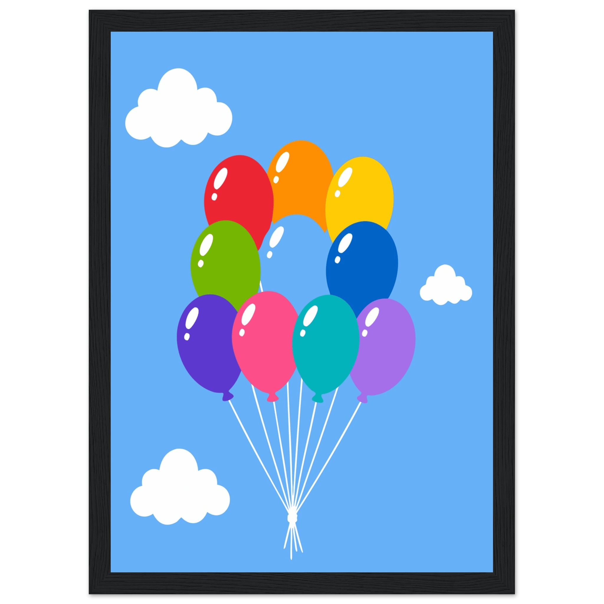 Färgglada ballonger poster poster