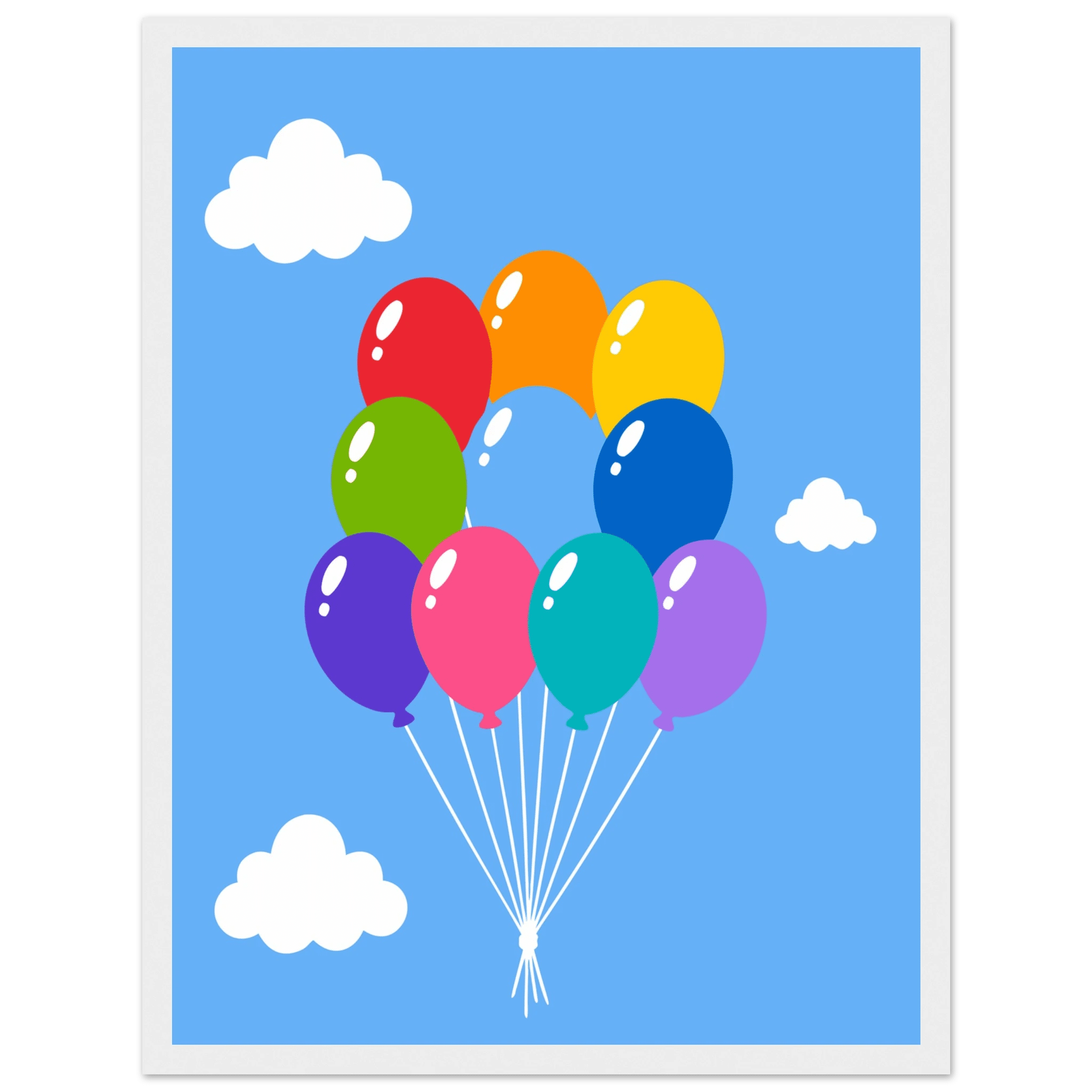 Färgglada ballonger poster poster