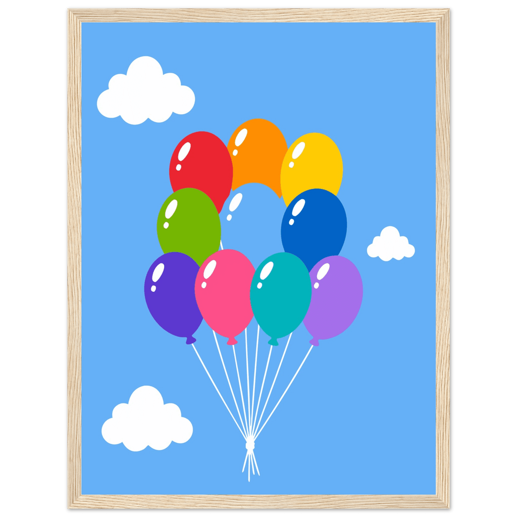 Färgglada ballonger poster poster