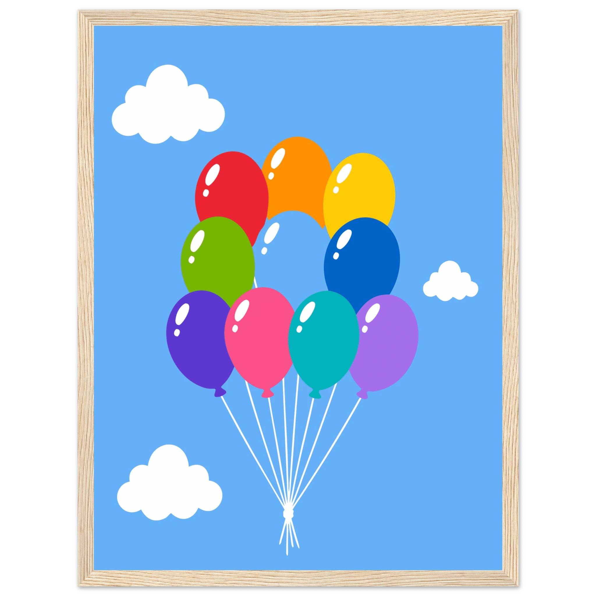 Färgglada ballonger poster poster