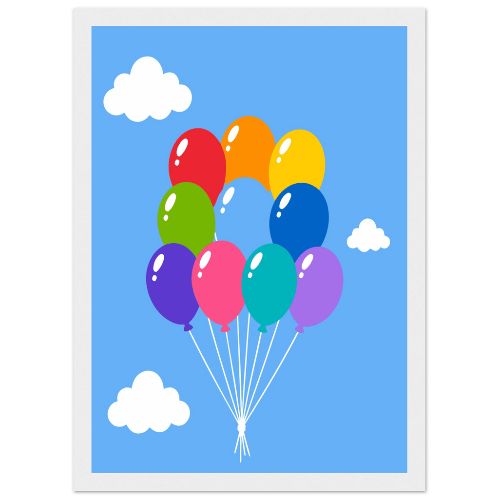 Färgglada ballonger poster poster