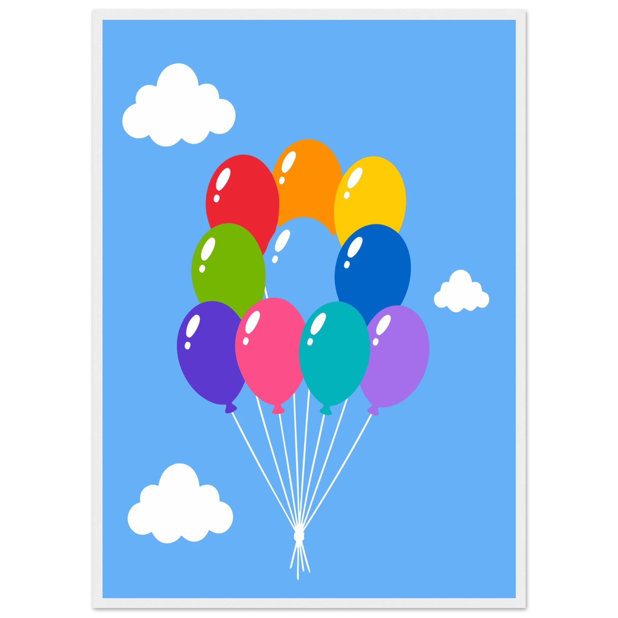 Färgglada ballonger poster poster