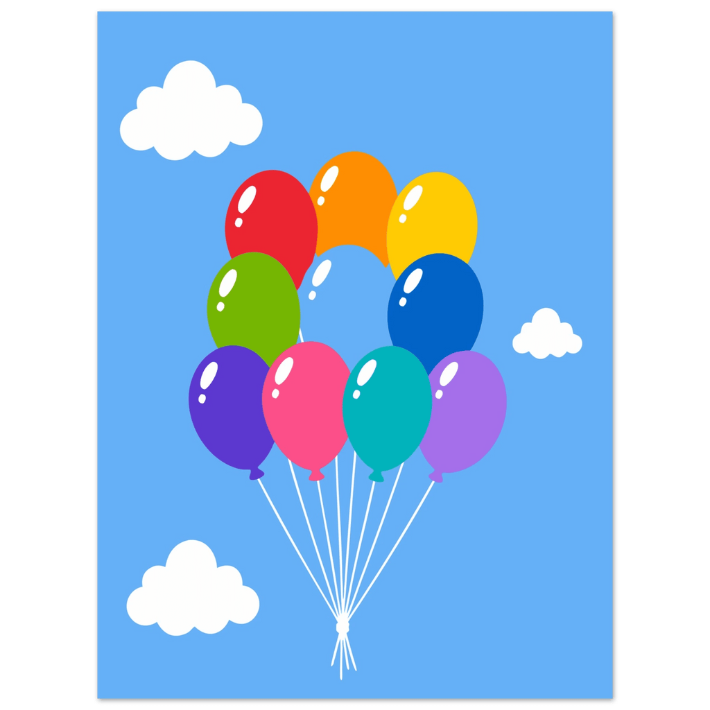Färgglada ballonger poster poster