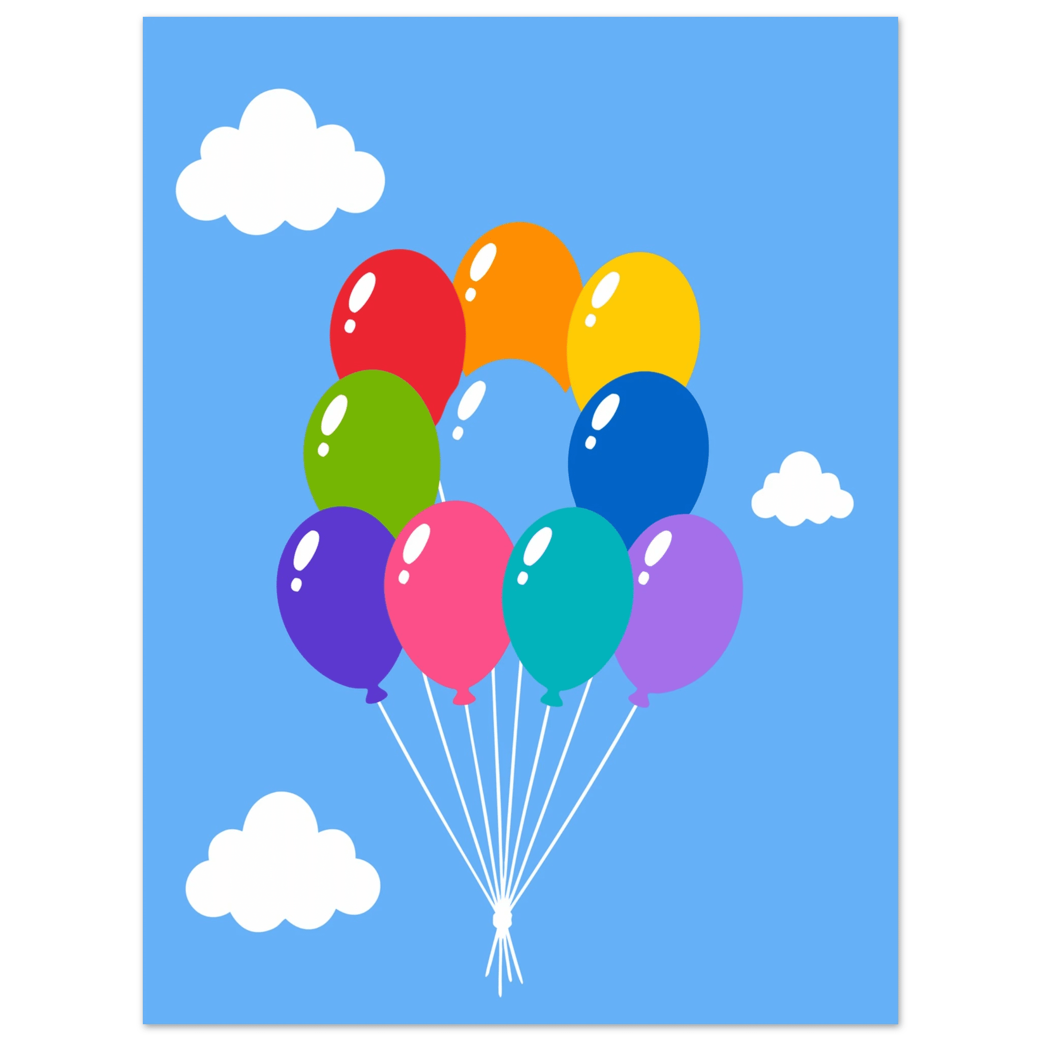 Färgglada ballonger poster poster