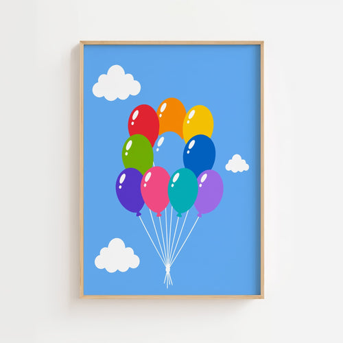 Färgglada ballonger poster poster