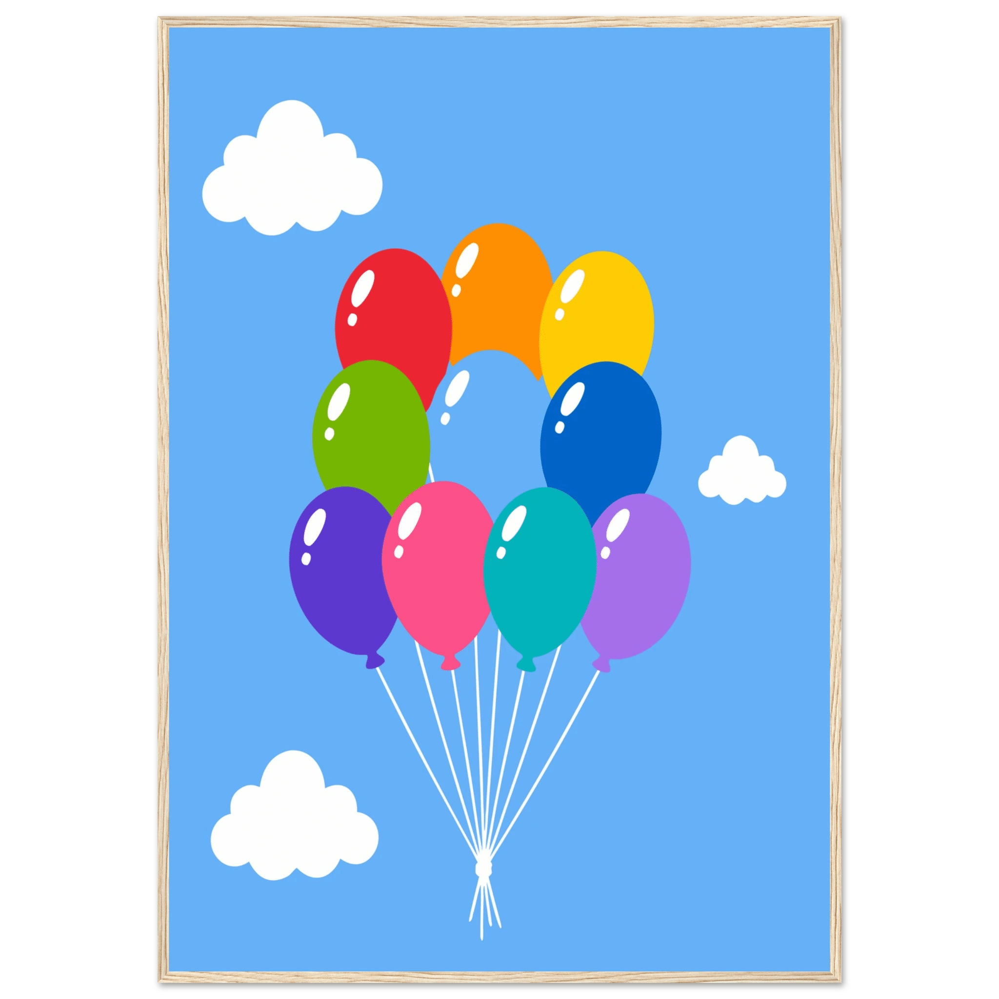 Färgglada ballonger poster poster