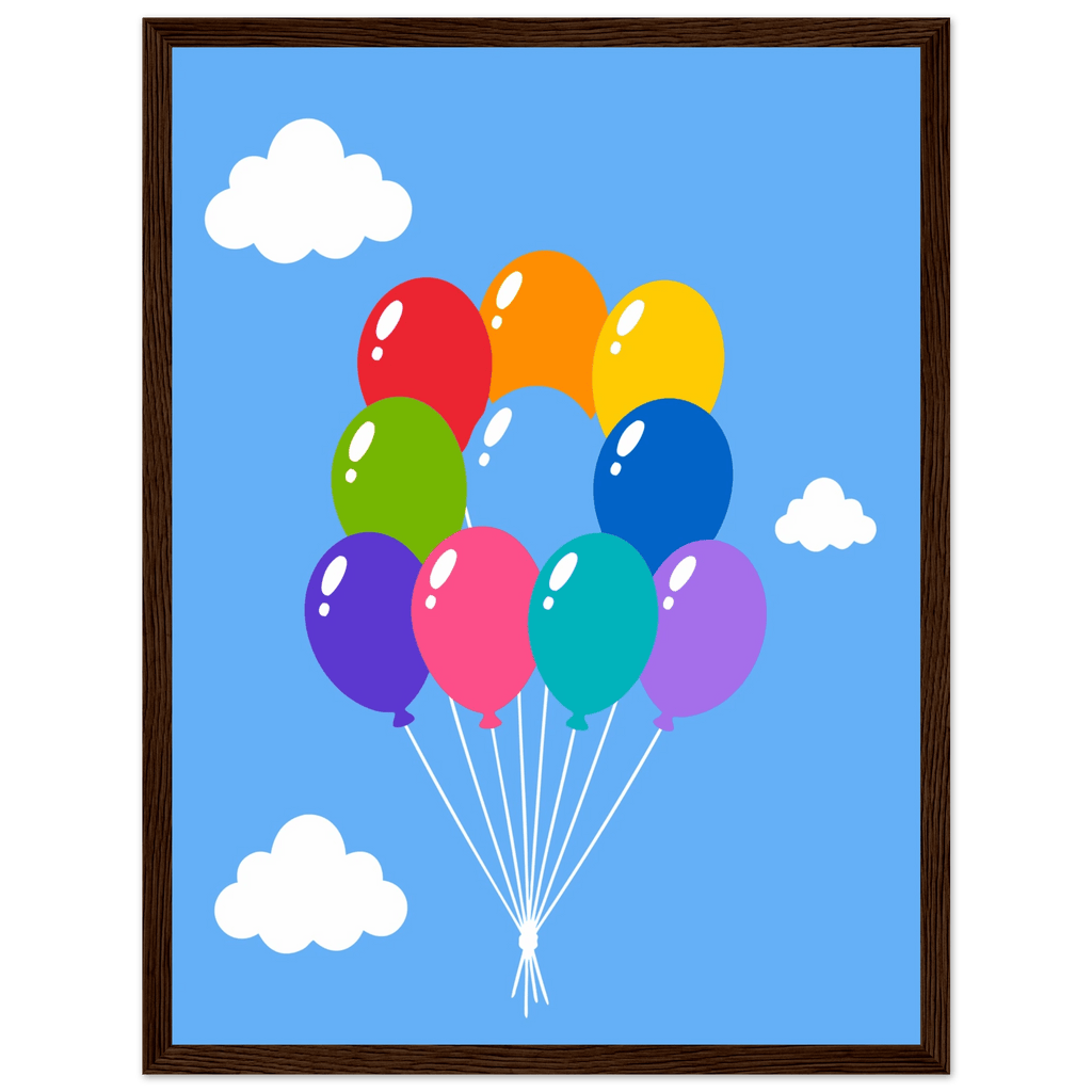 Färgglada ballonger poster poster