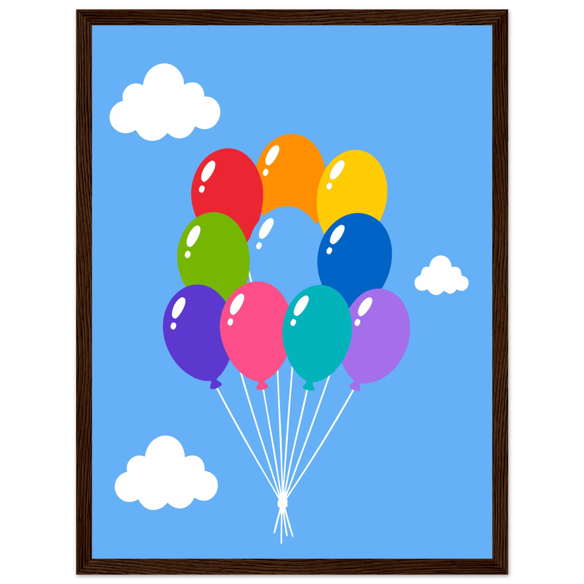Färgglada ballonger poster poster