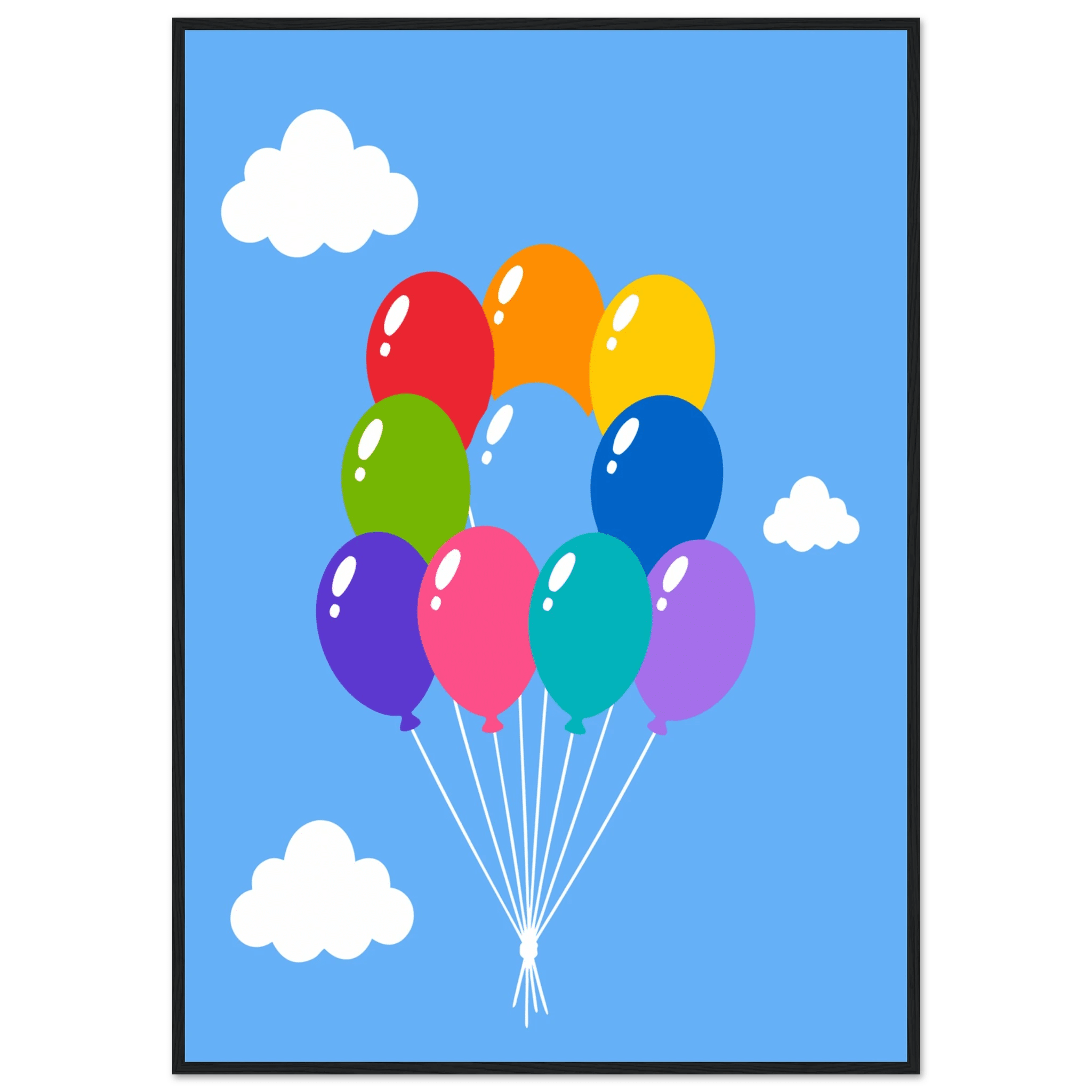 Färgglada ballonger poster poster