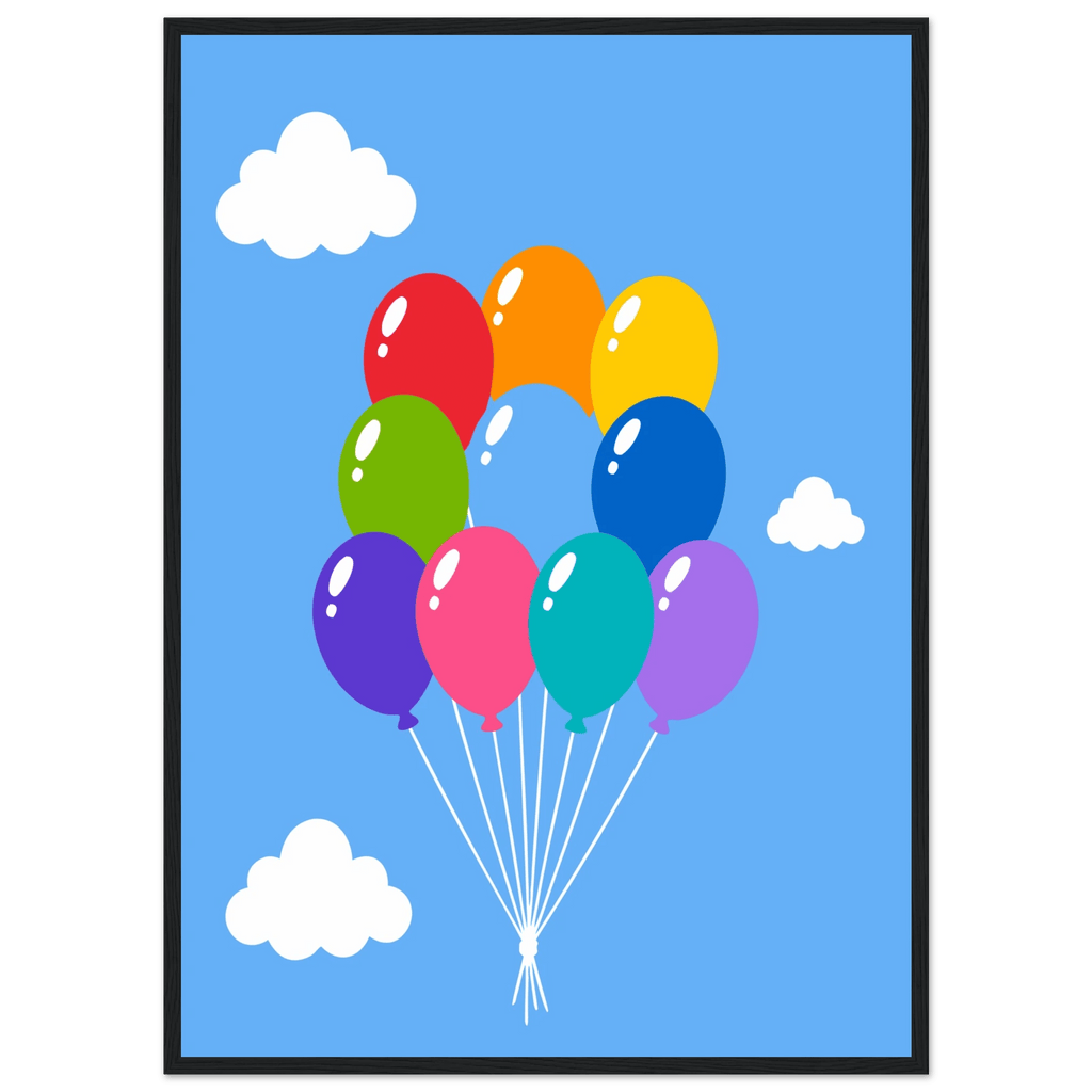 Färgglada ballonger poster poster