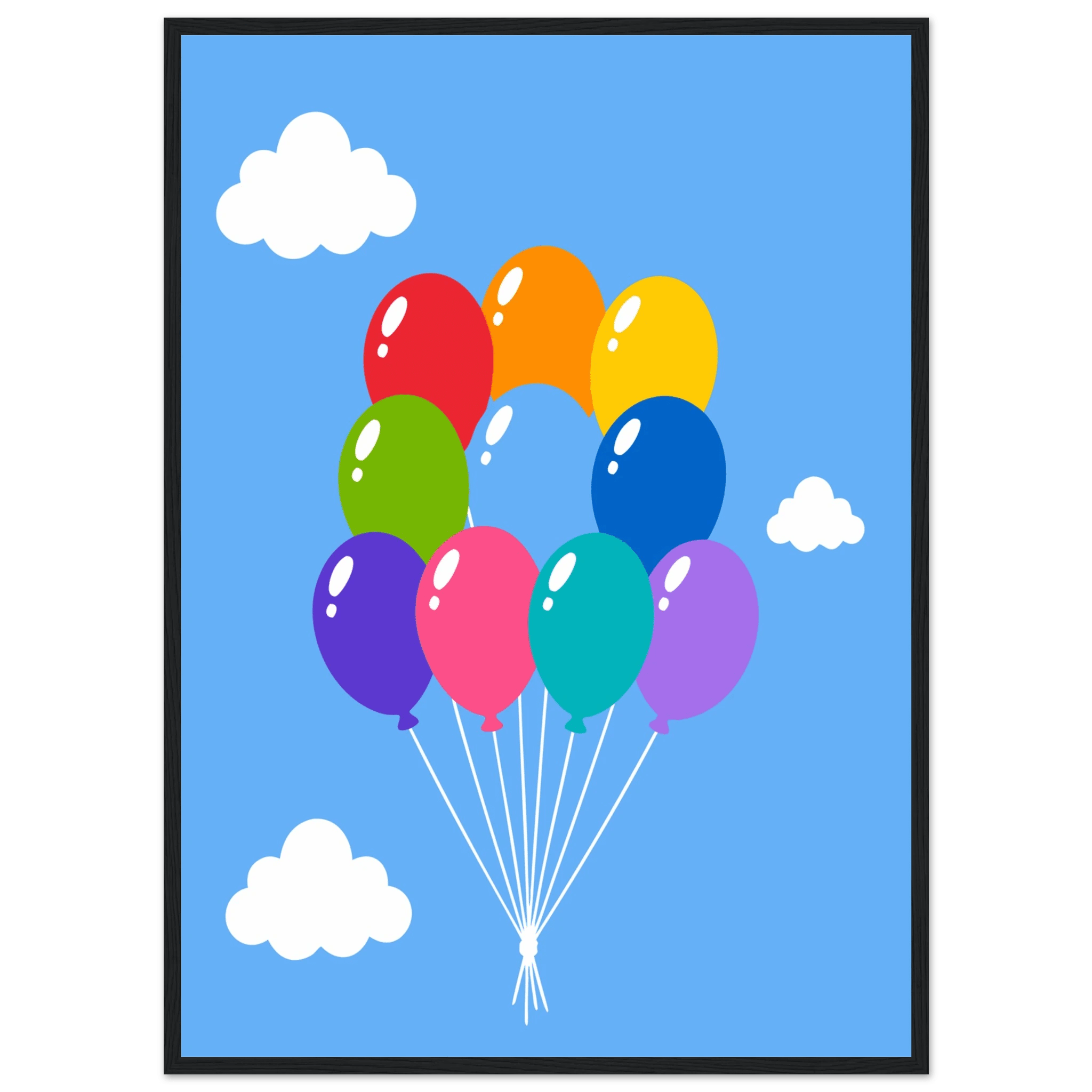 Färgglada ballonger poster poster