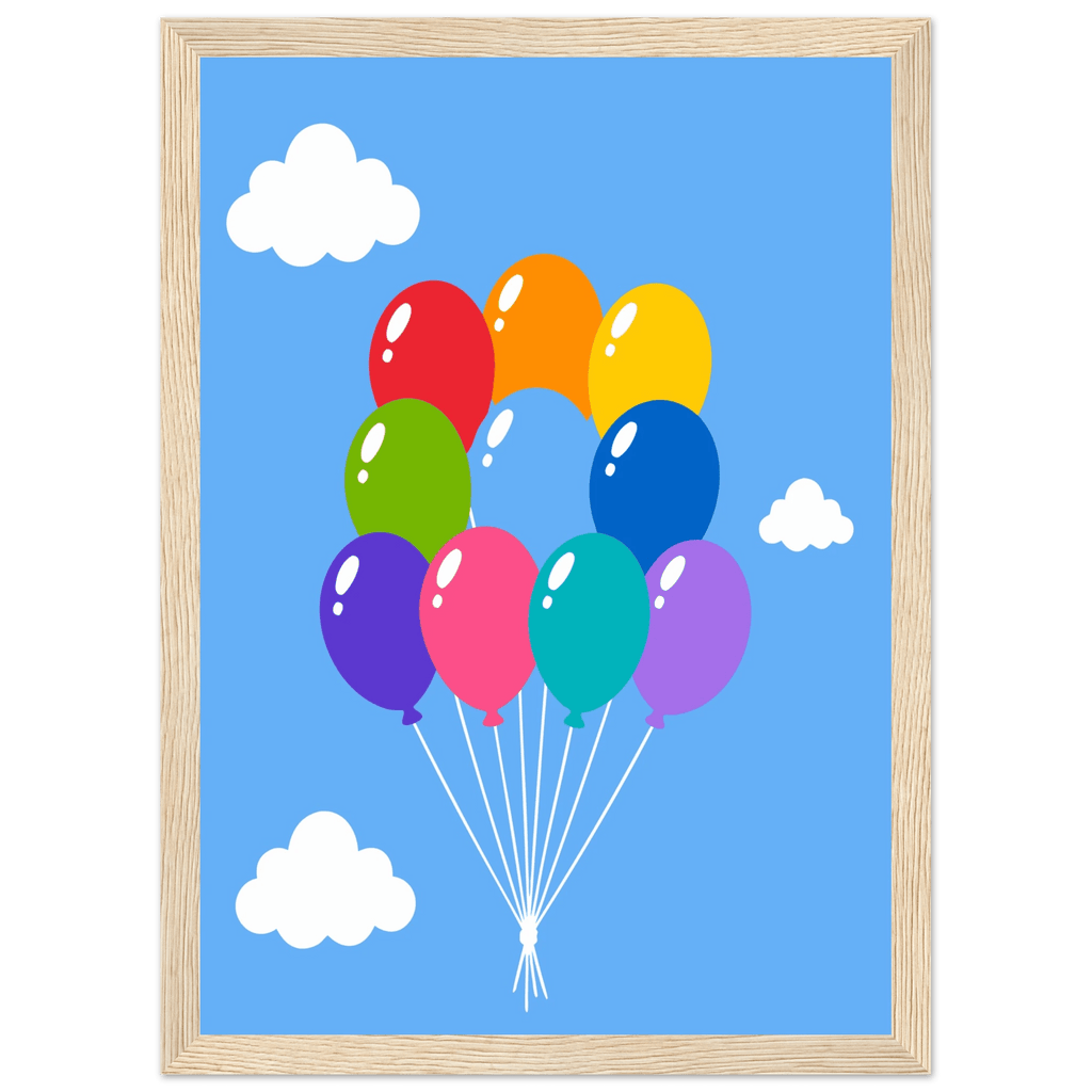 Färgglada ballonger poster poster