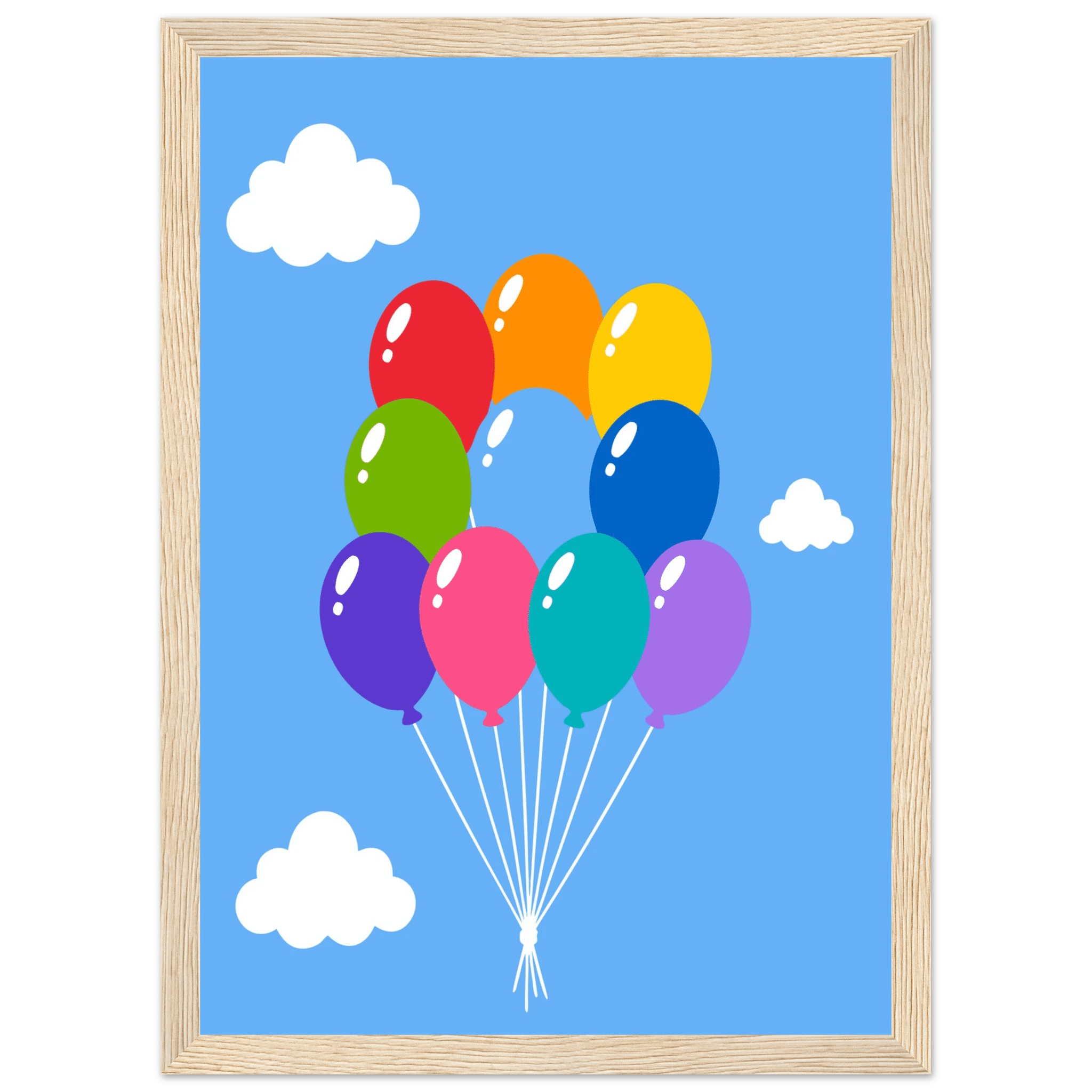 Färgglada ballonger poster poster