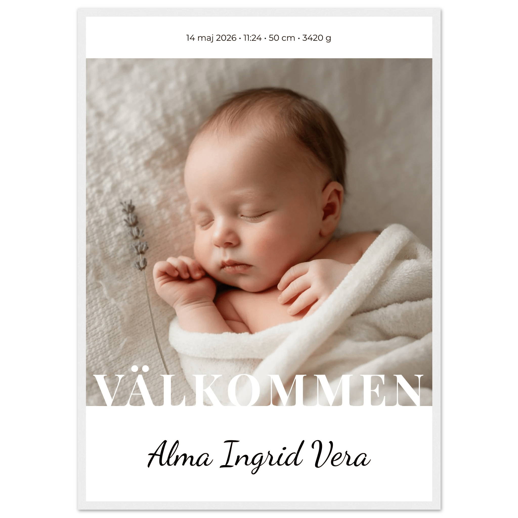 Födelseposter med namn poster