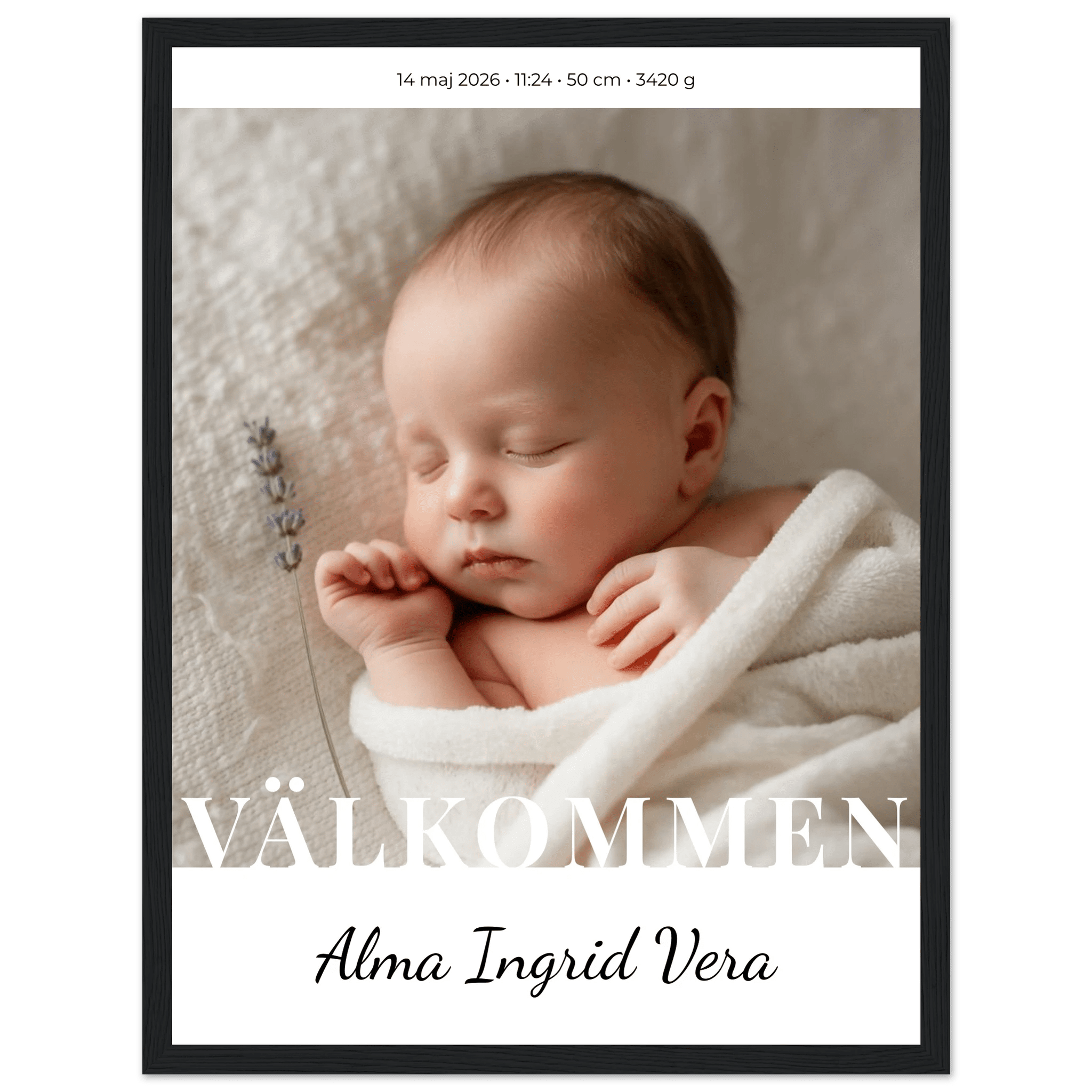 Födelseposter med namn poster