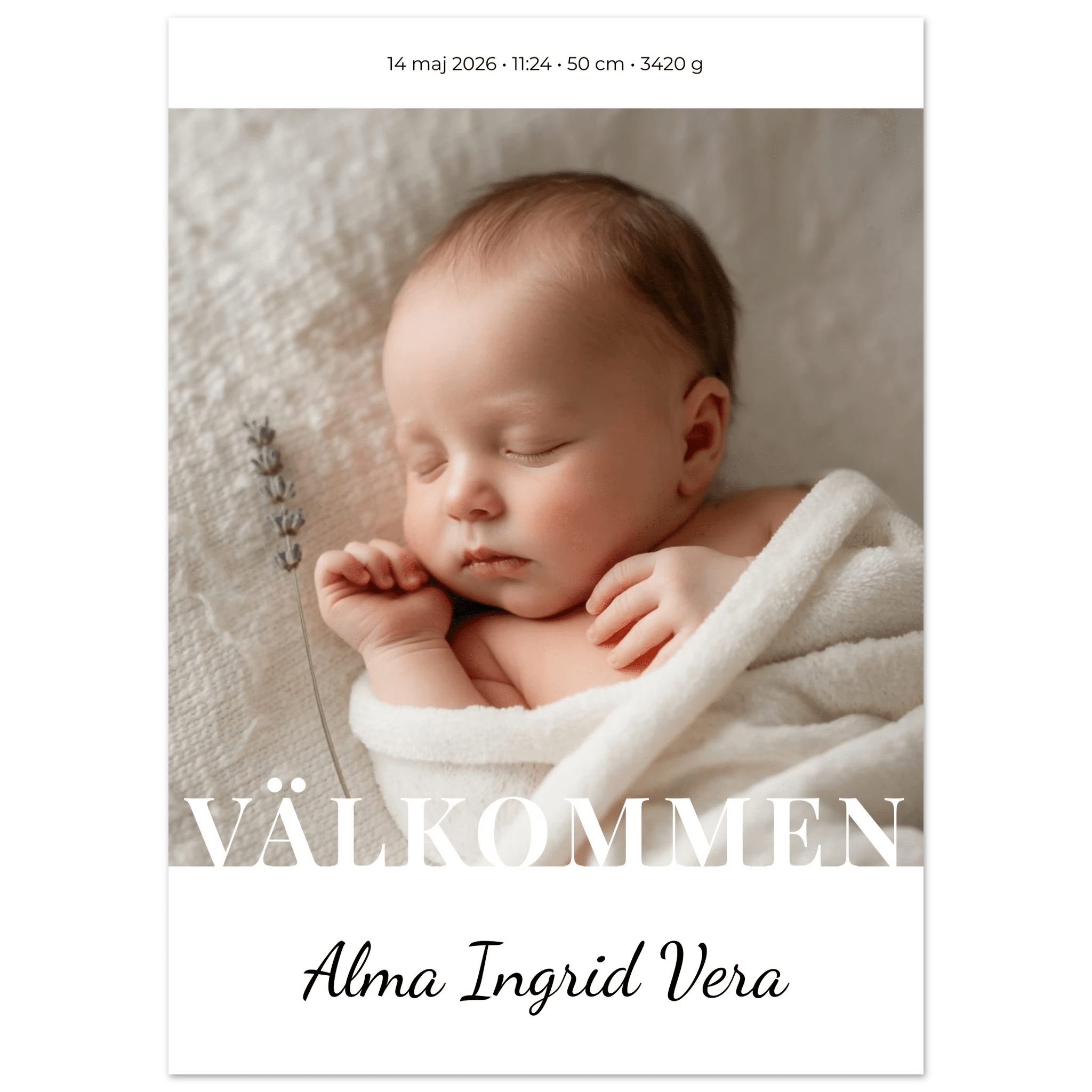 Födelseposter med namn poster