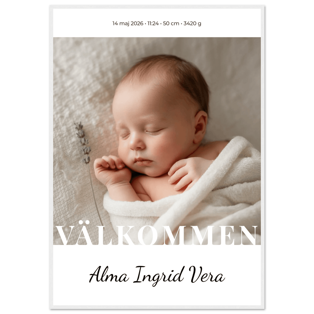 Födelseposter med namn poster
