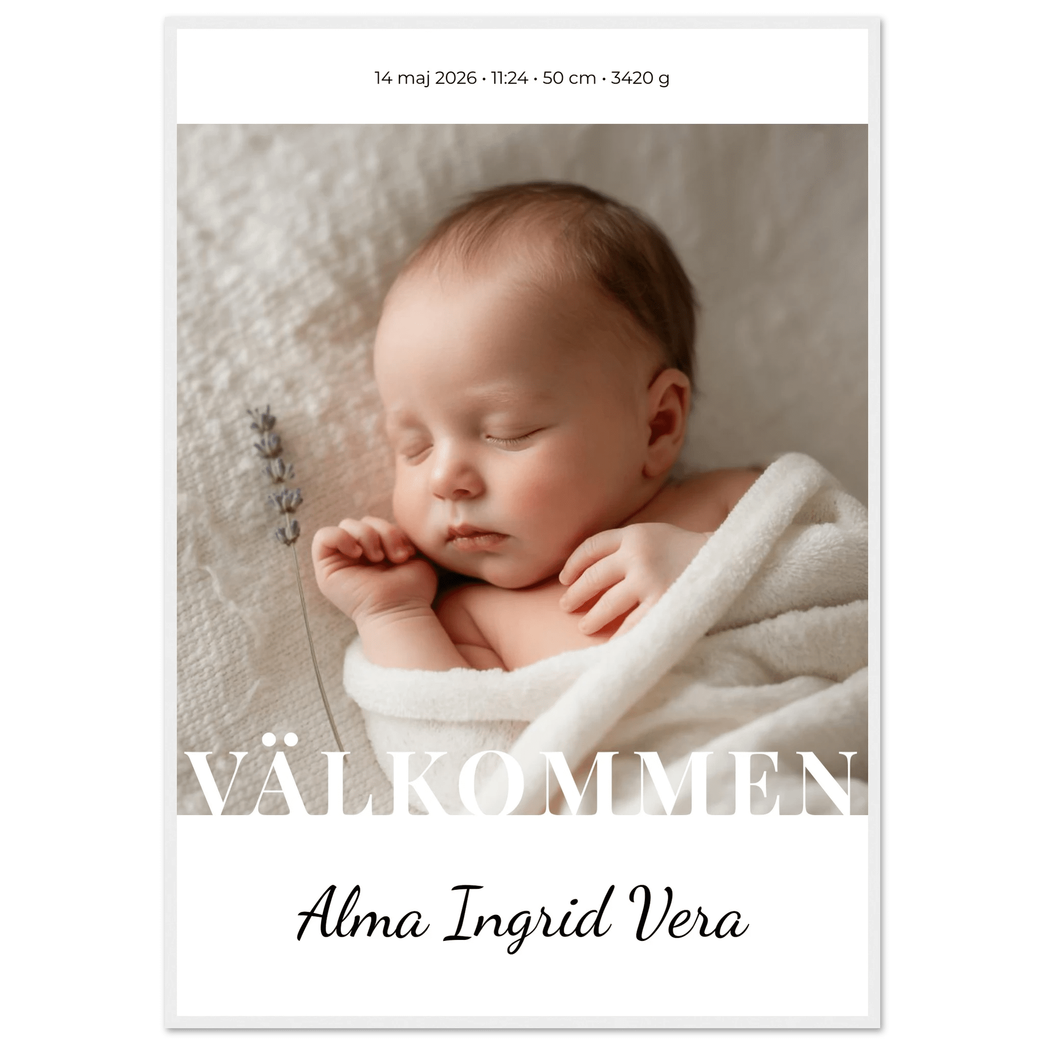 Födelseposter med namn poster