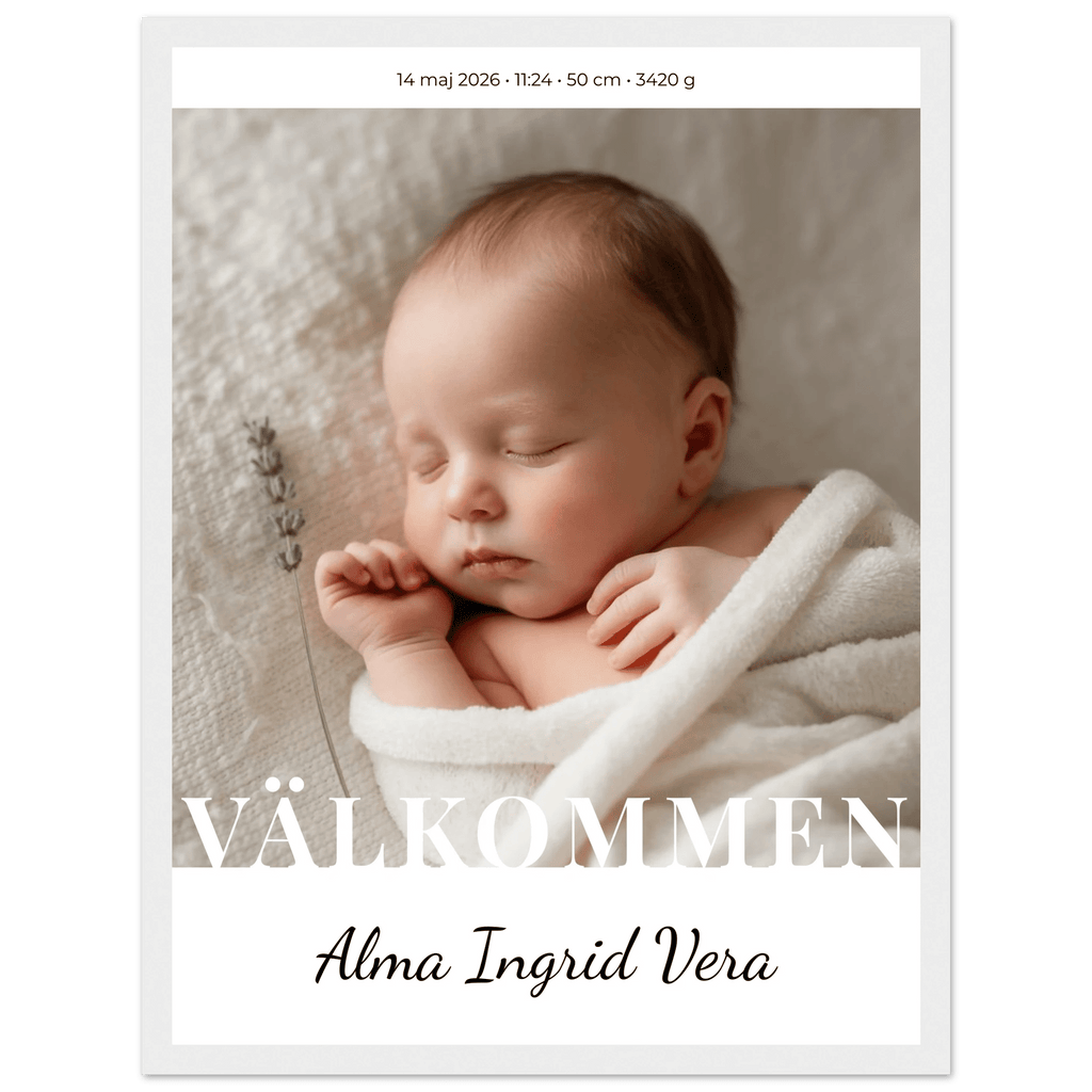 Födelseposter med namn poster