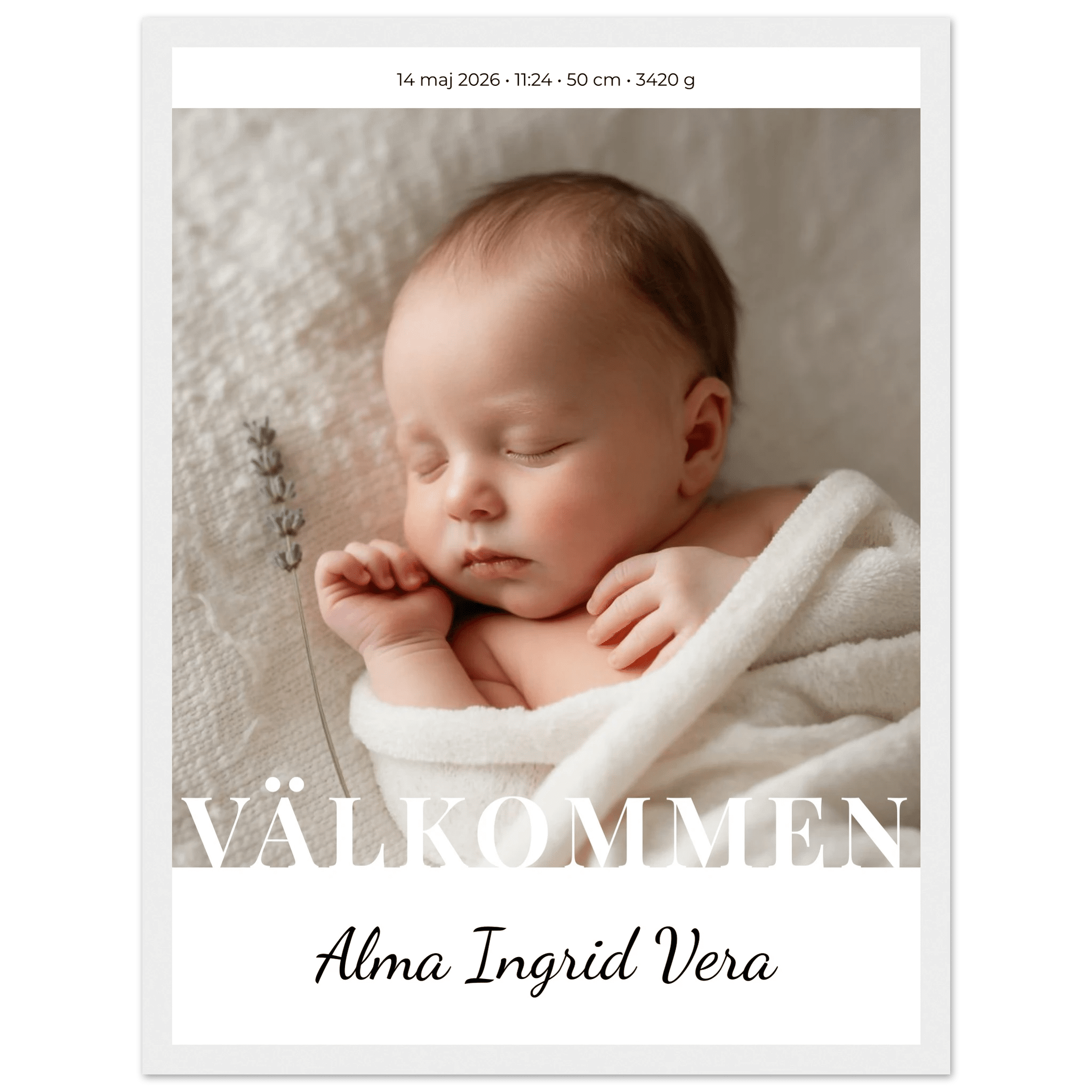 Födelseposter med namn poster
