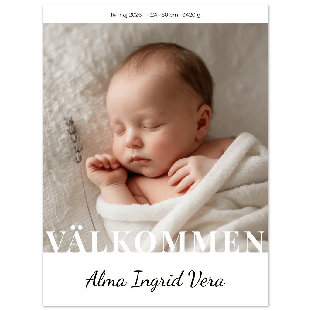 Födelseposter med namn poster