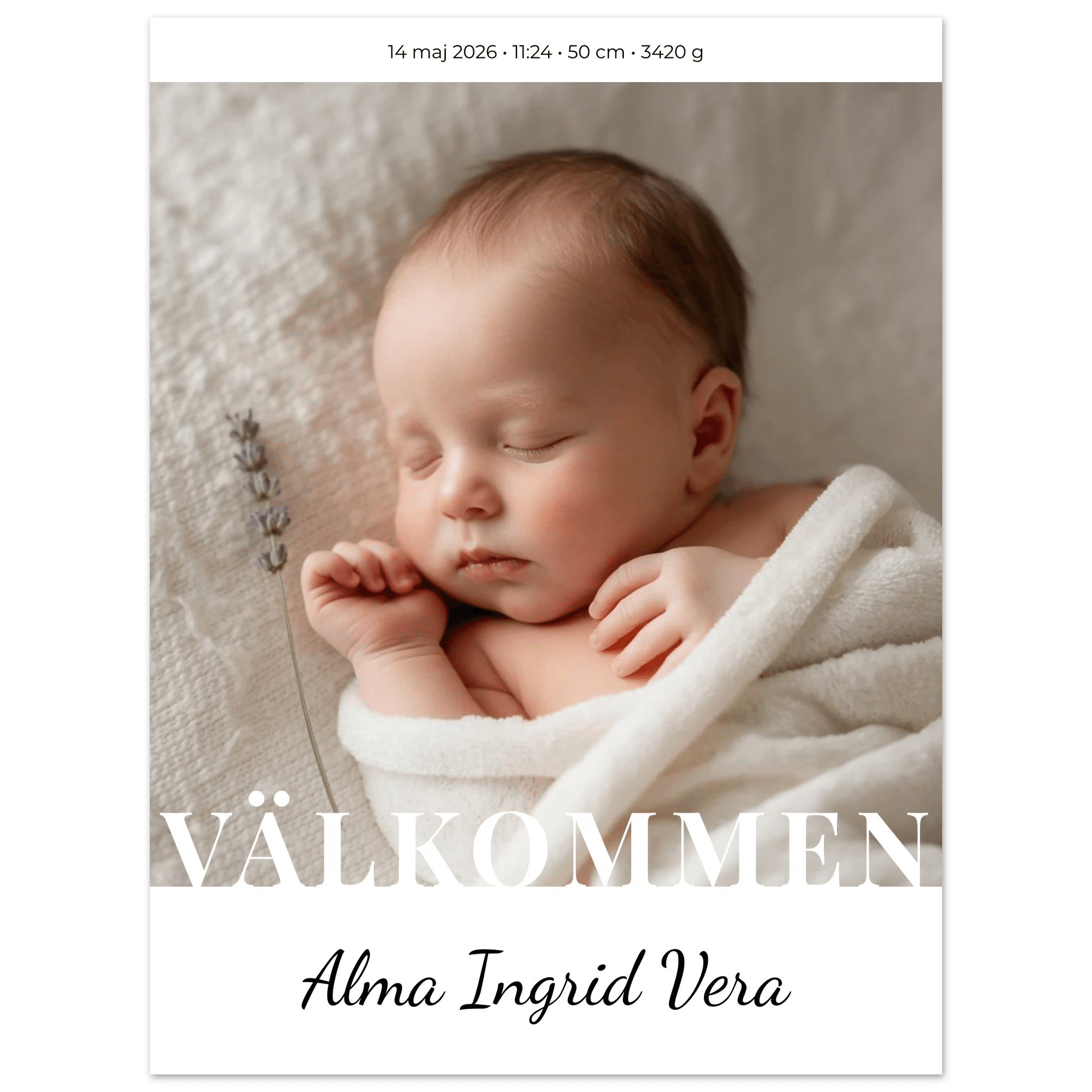 Födelseposter med namn poster