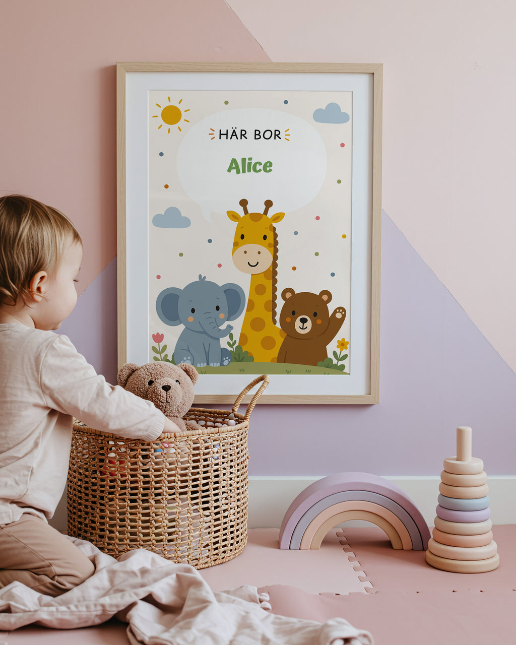 Personalized animal name poster | 💚 Lives here