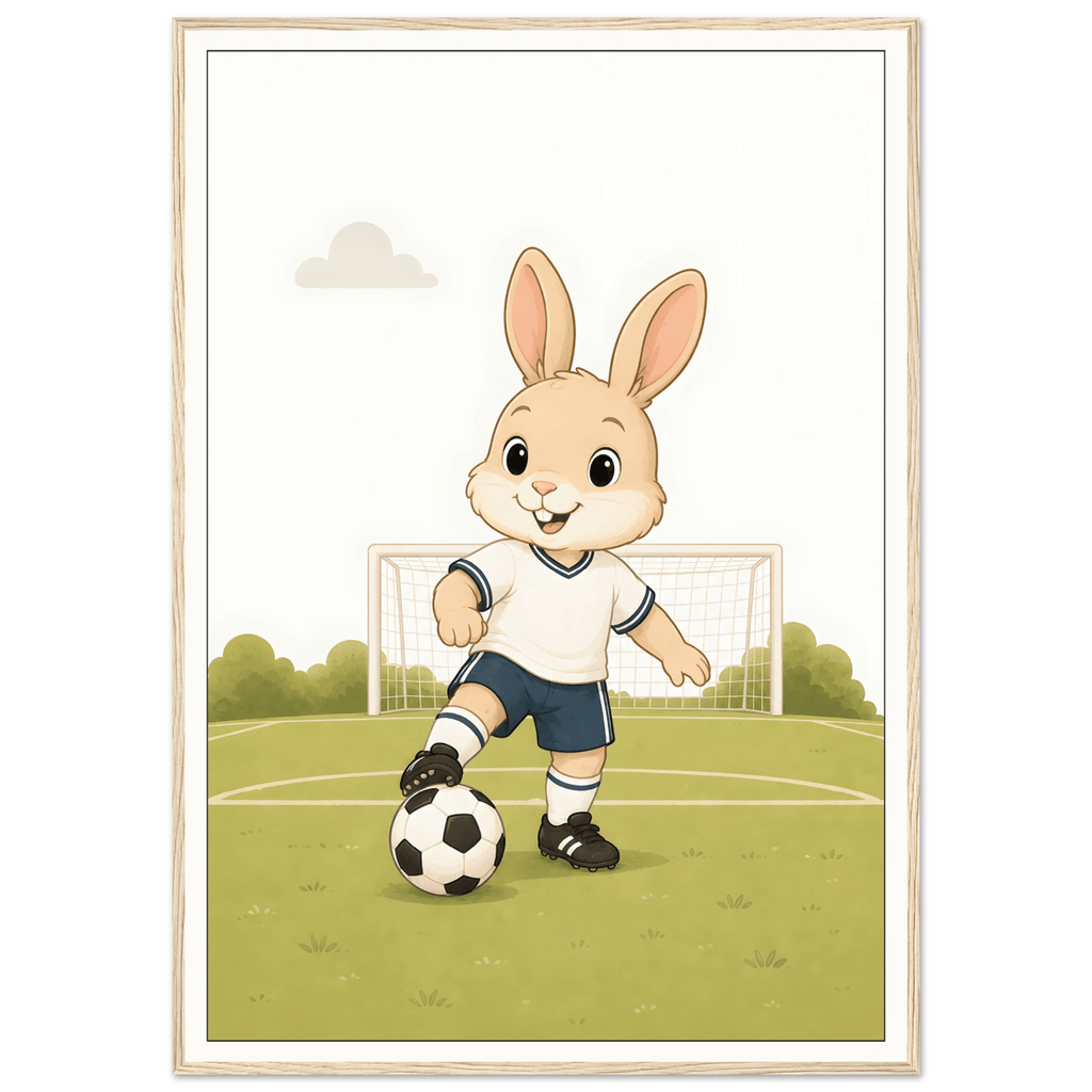 Kanin spelar fotboll poster