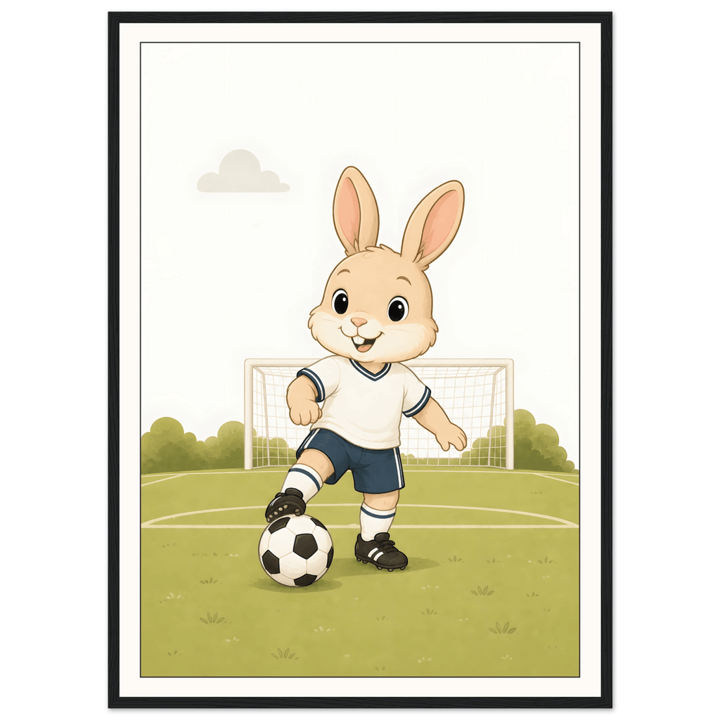 Kanin spelar fotboll poster