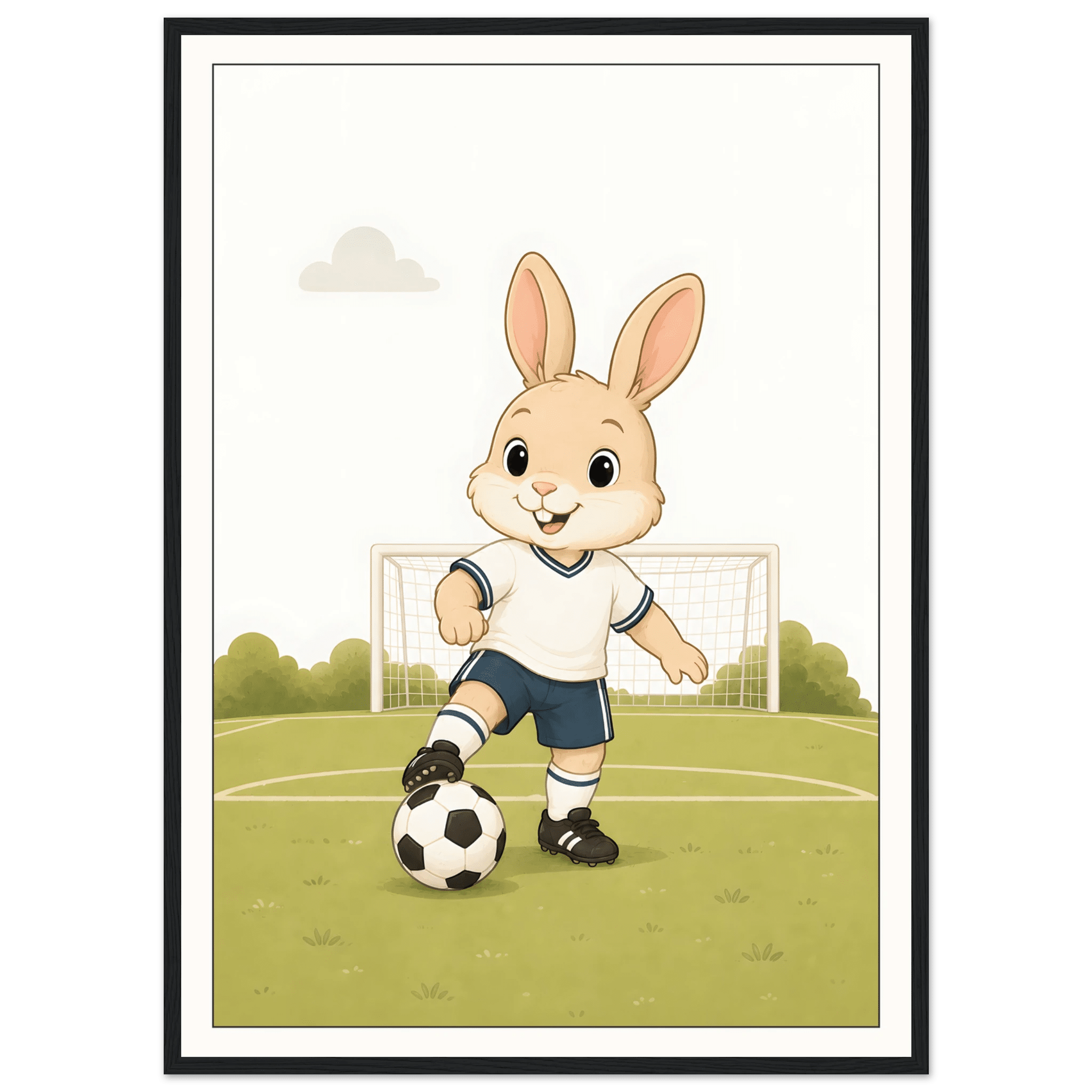 Kanin spelar fotboll poster