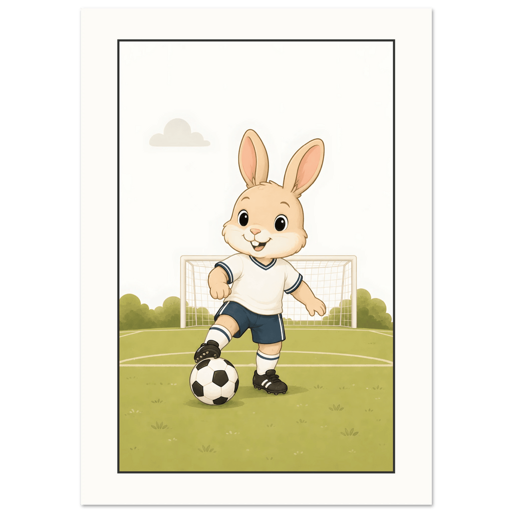 Kanin spelar fotboll poster